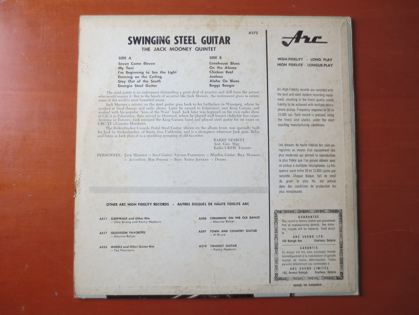 JACK MOONEY, Swingin' STEEL Guitar, Jack Mooney Record, Vintage Vinyl, Record Vinyl, Records, Vinyl Records, 1961 Records