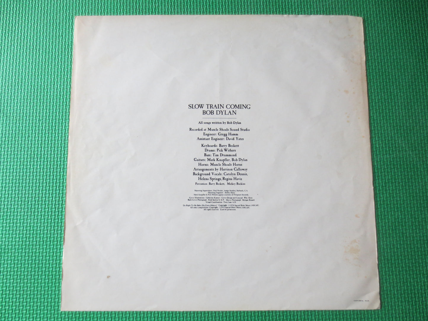 BOB DYLAN, SLOW Train Coming, Bob Dylan Albums, Bob Dylan Lp, Bob Dylan Records, Vintage Vinyl, lp, Vinyl lps, 1979 Records