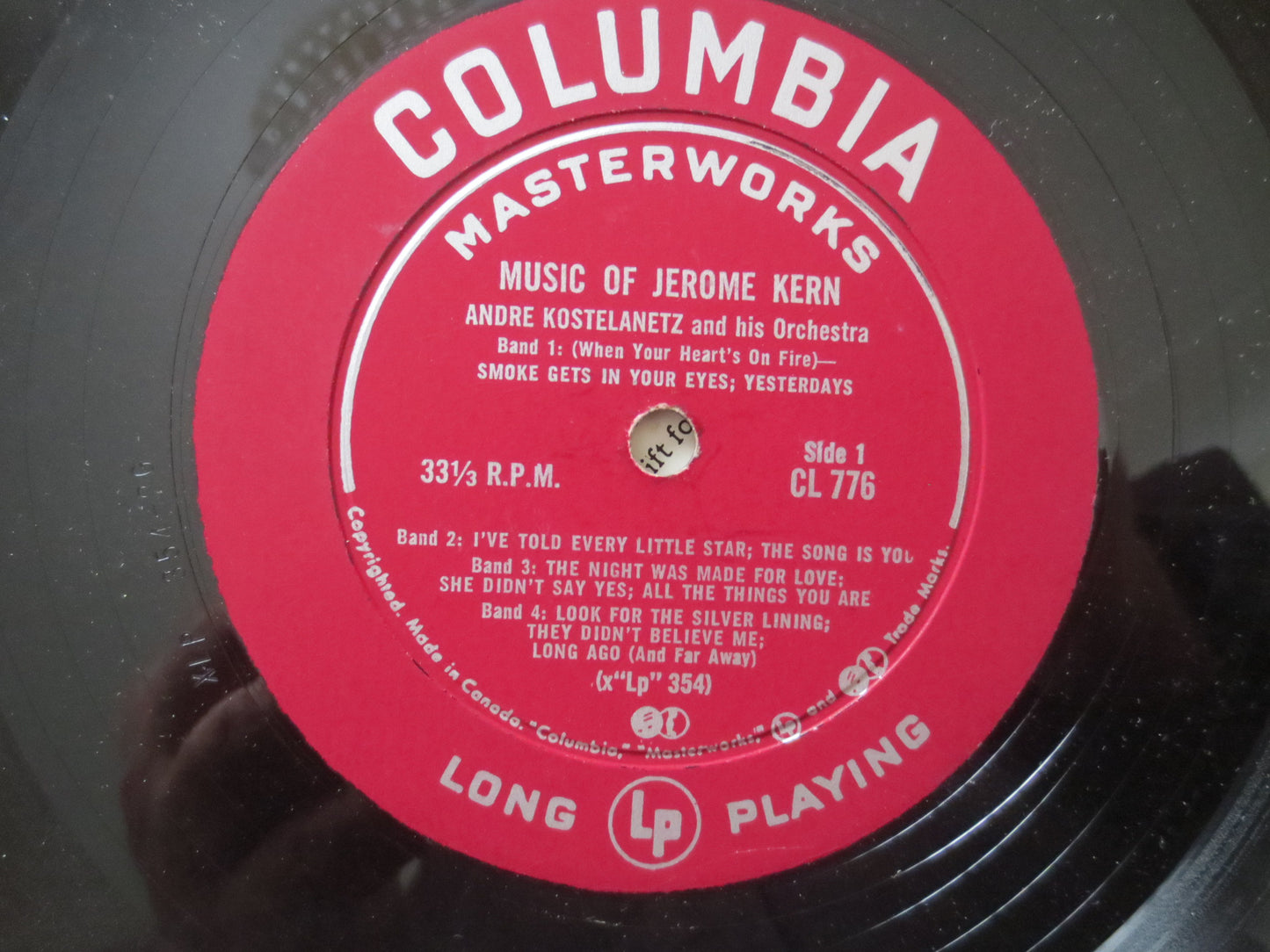 JEROME KERN, Jerome KERN Album, Jerome Kern Vinyl, Jerome Kern Lp, Vintage Vinyl, Musical Album, Vinyl, 1946 Records
