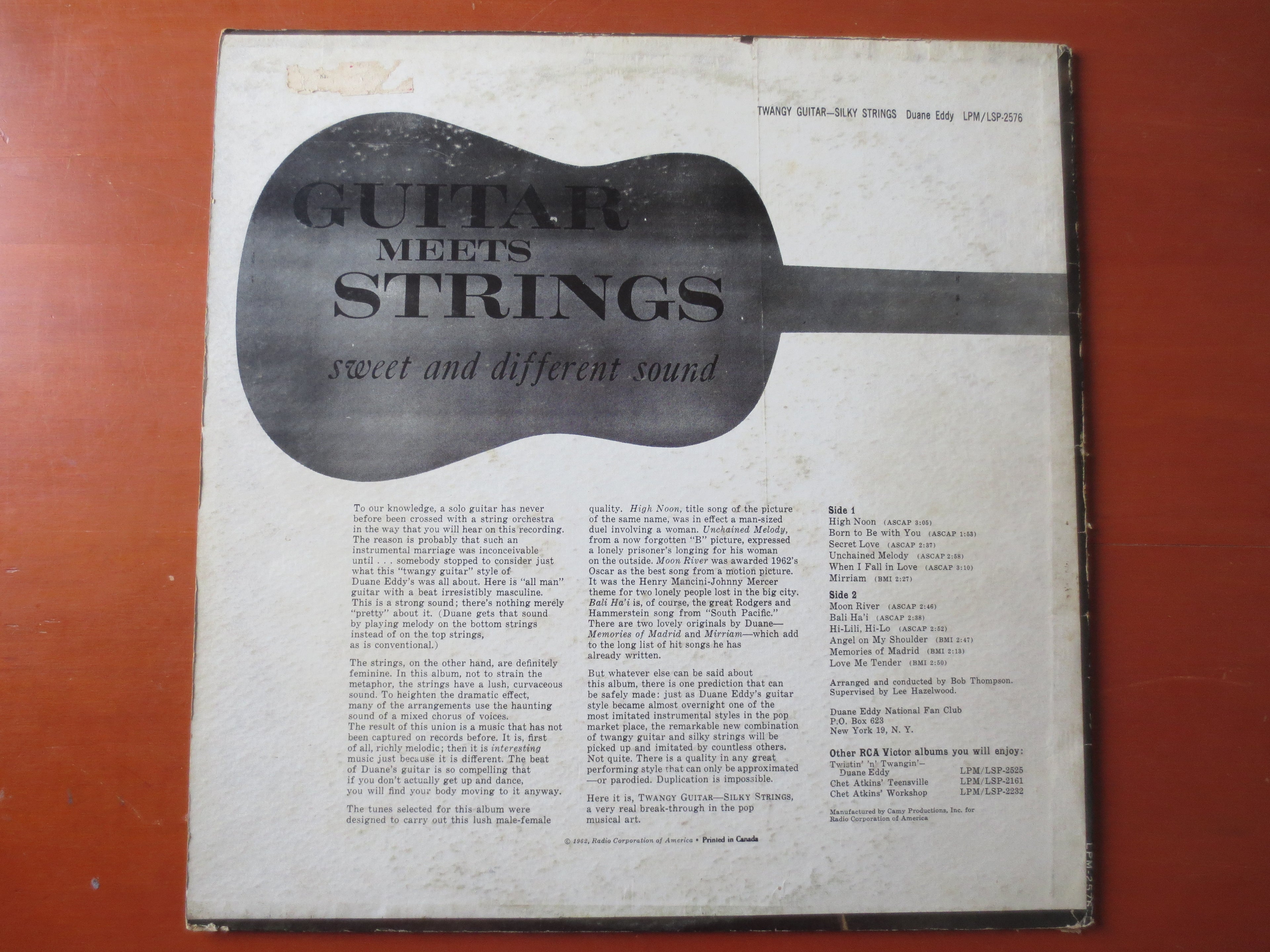 Duane Eddy – Twangy Guitar Silky Strings (1962) Vinyl LP