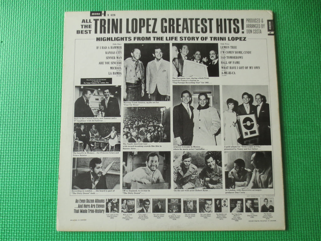 Trini Lopez – Greatest Hits (1966) Vinyl LP