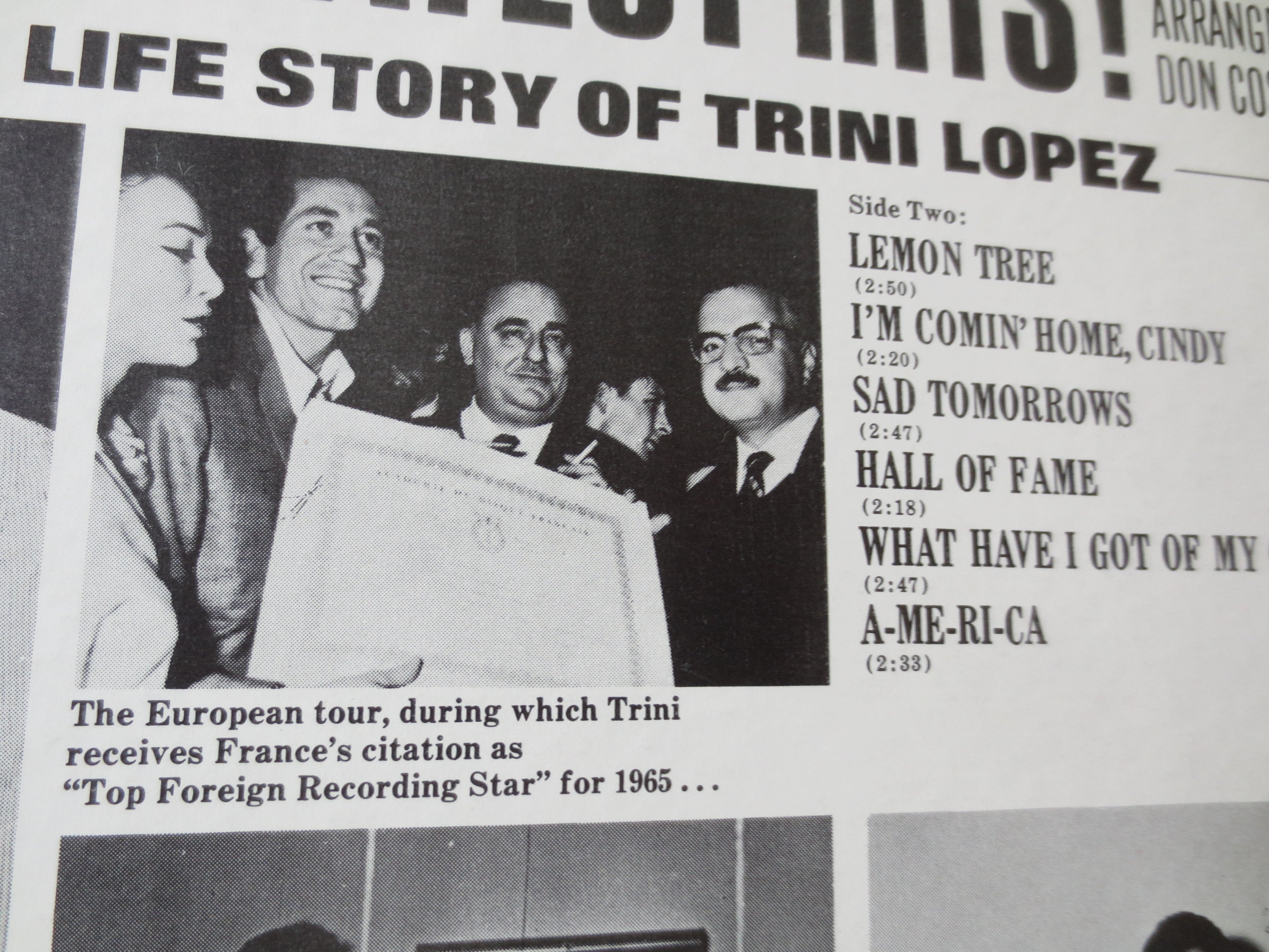 Trini Lopez – Greatest Hits (1966) Vinyl LP