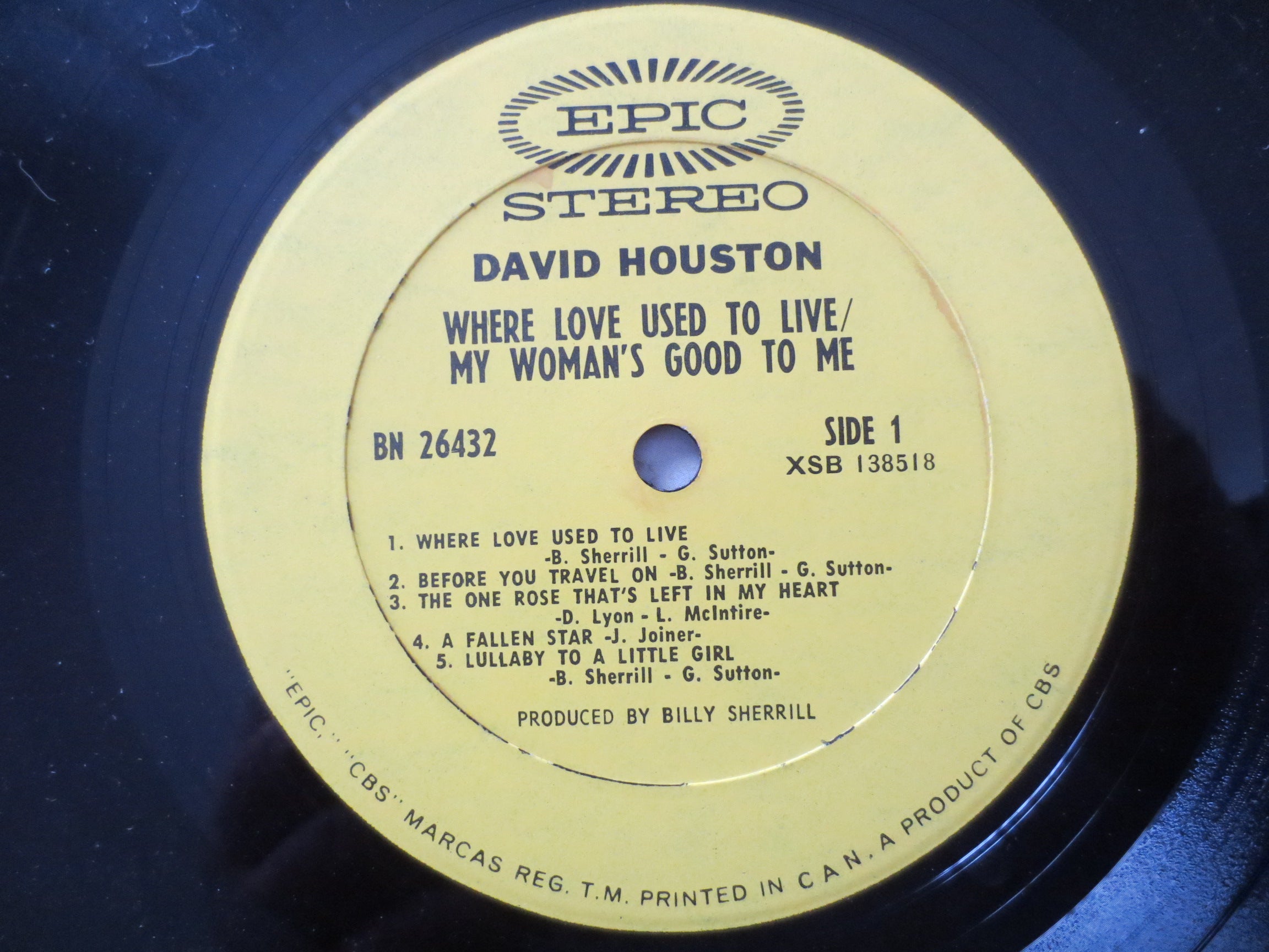 David Houston – David Houston (1969) Vinyl LP