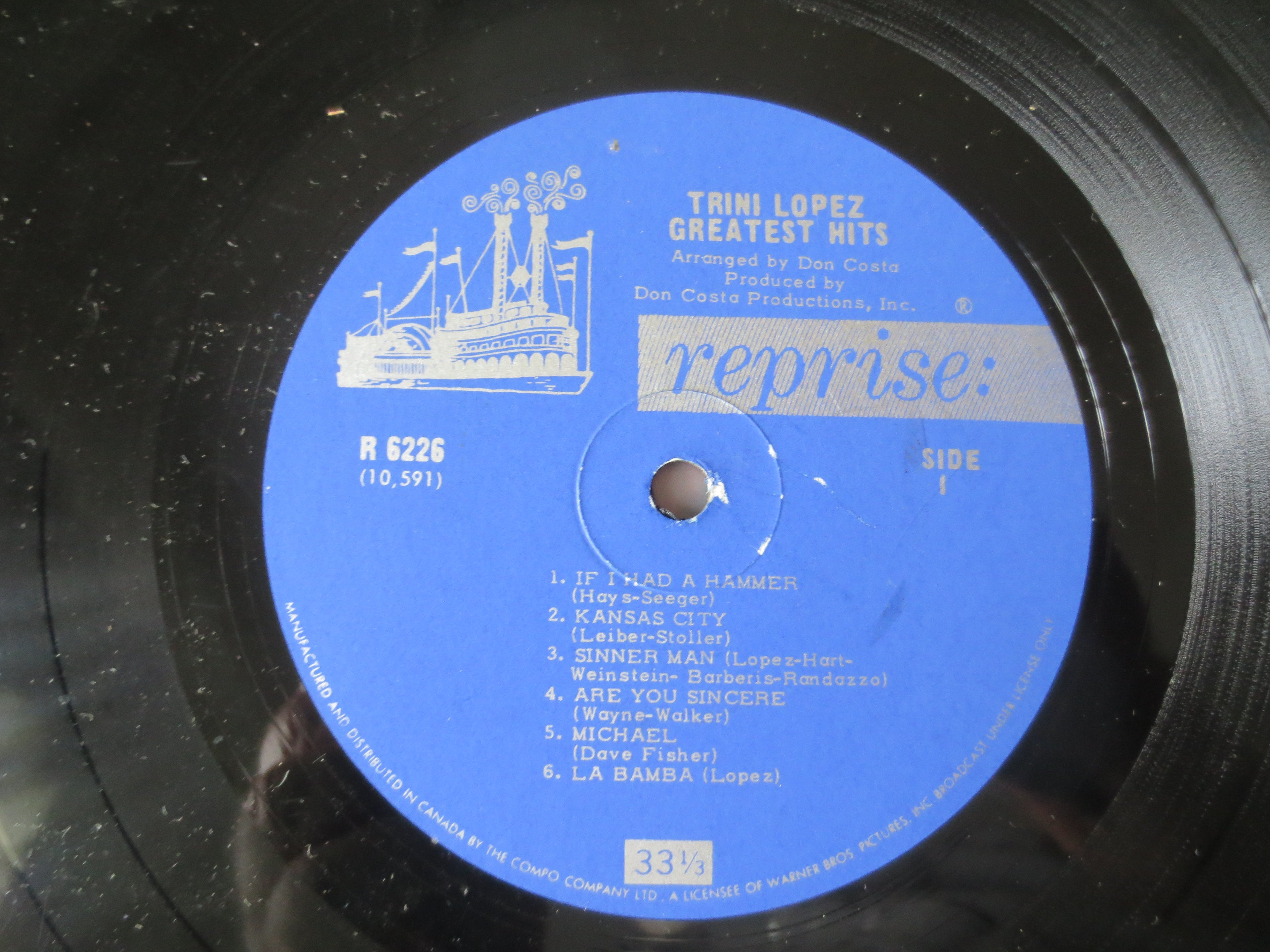 Trini Lopez – Greatest Hits (1966) Vinyl LP