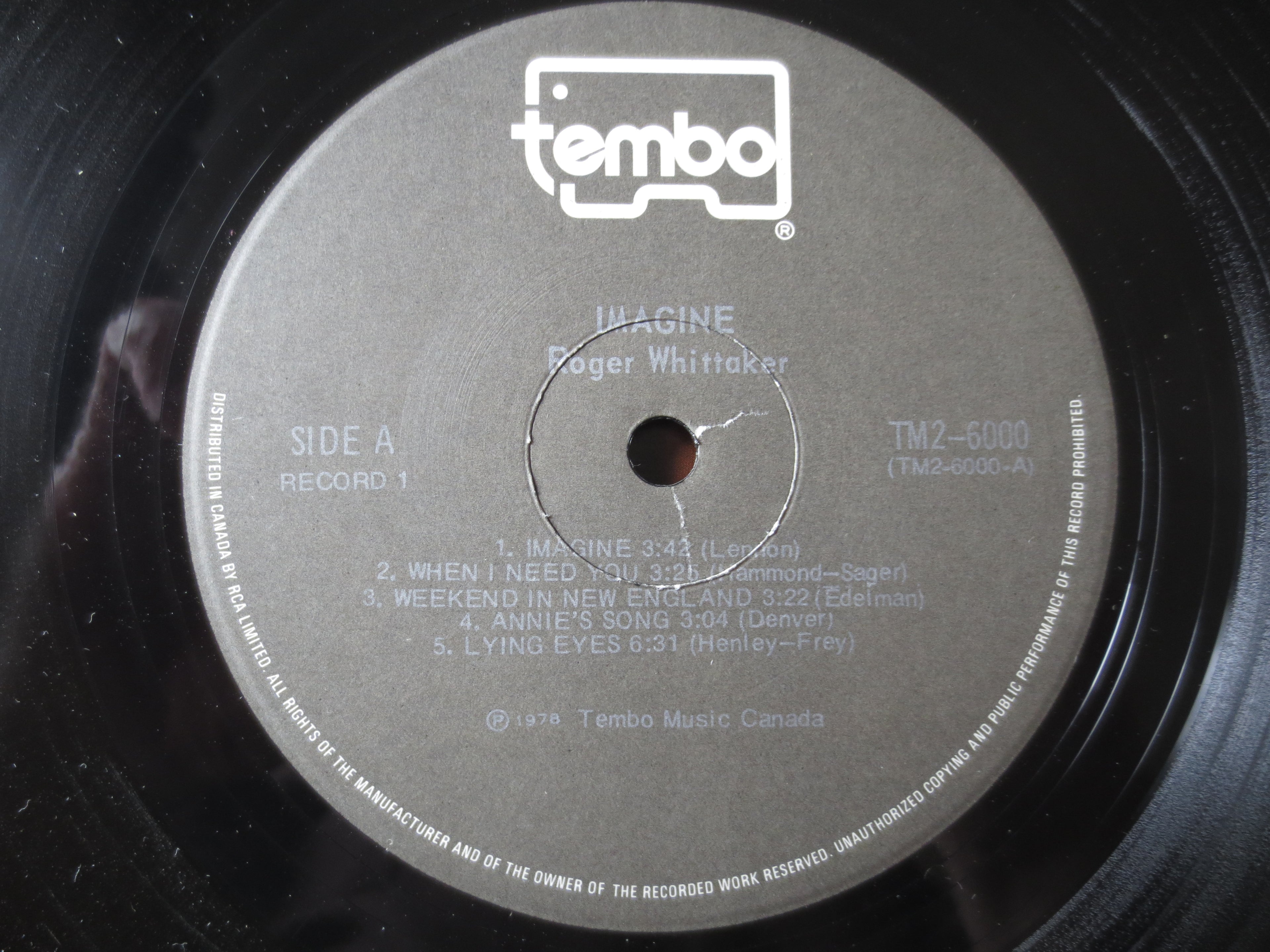 Roger Whittaker – Imagine (1978) Double Vinyl LP
