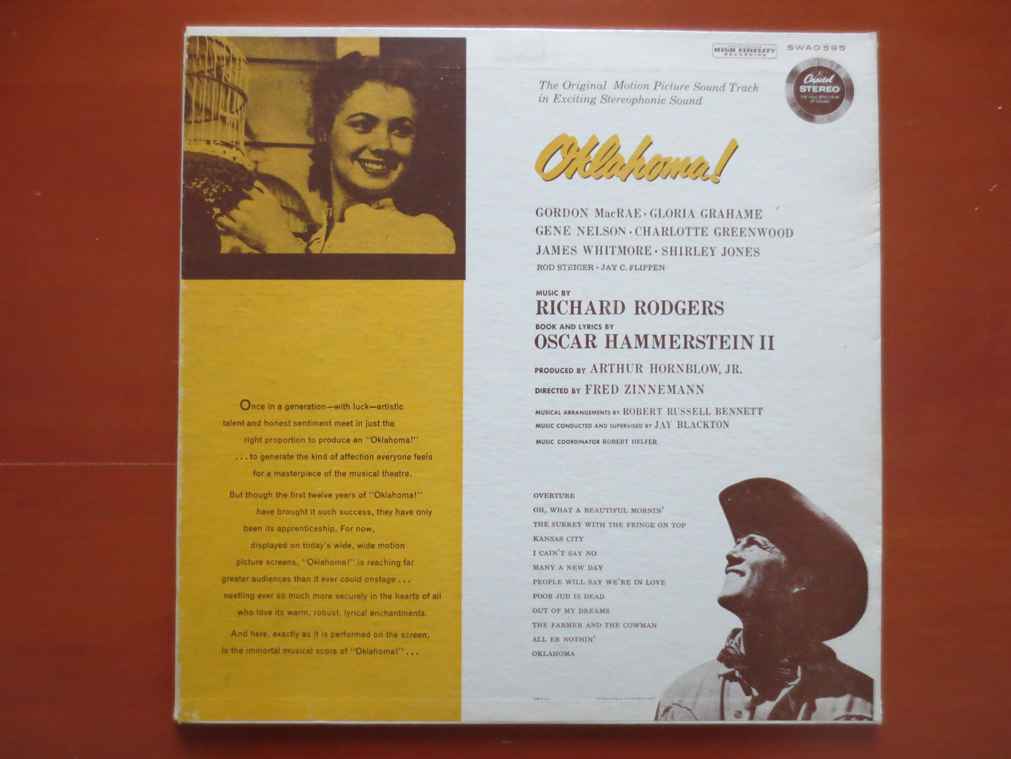 OKLAHOMA SOUNDTRACK, OKLAHOMA Album, Oklahoma Record, Oklahoma Lp, Vintage Vinyl, Movie Music, Theater Music, 1955 Records