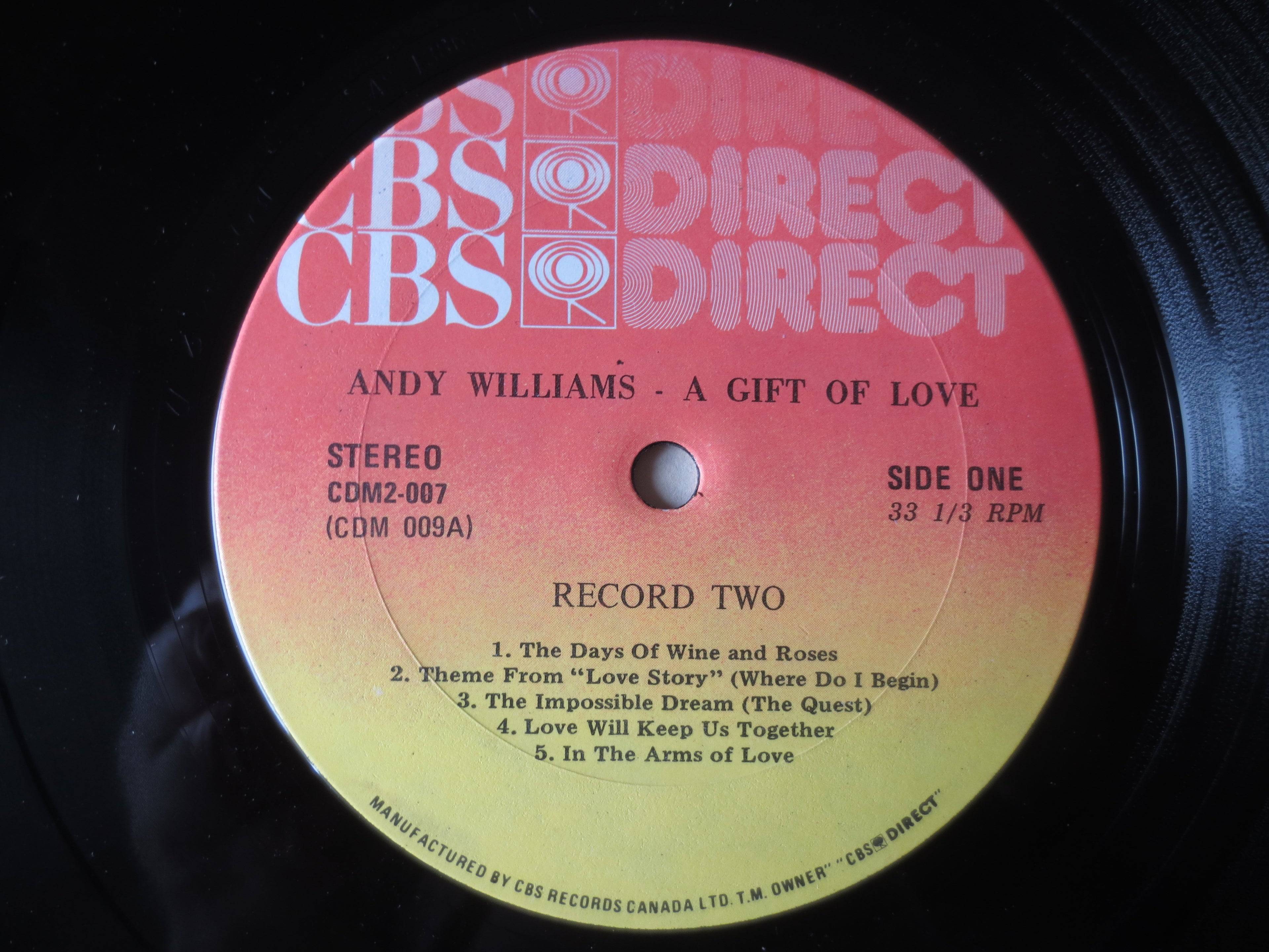 Andy Williams – A Gift of Love (1979) Double Vinyl LP