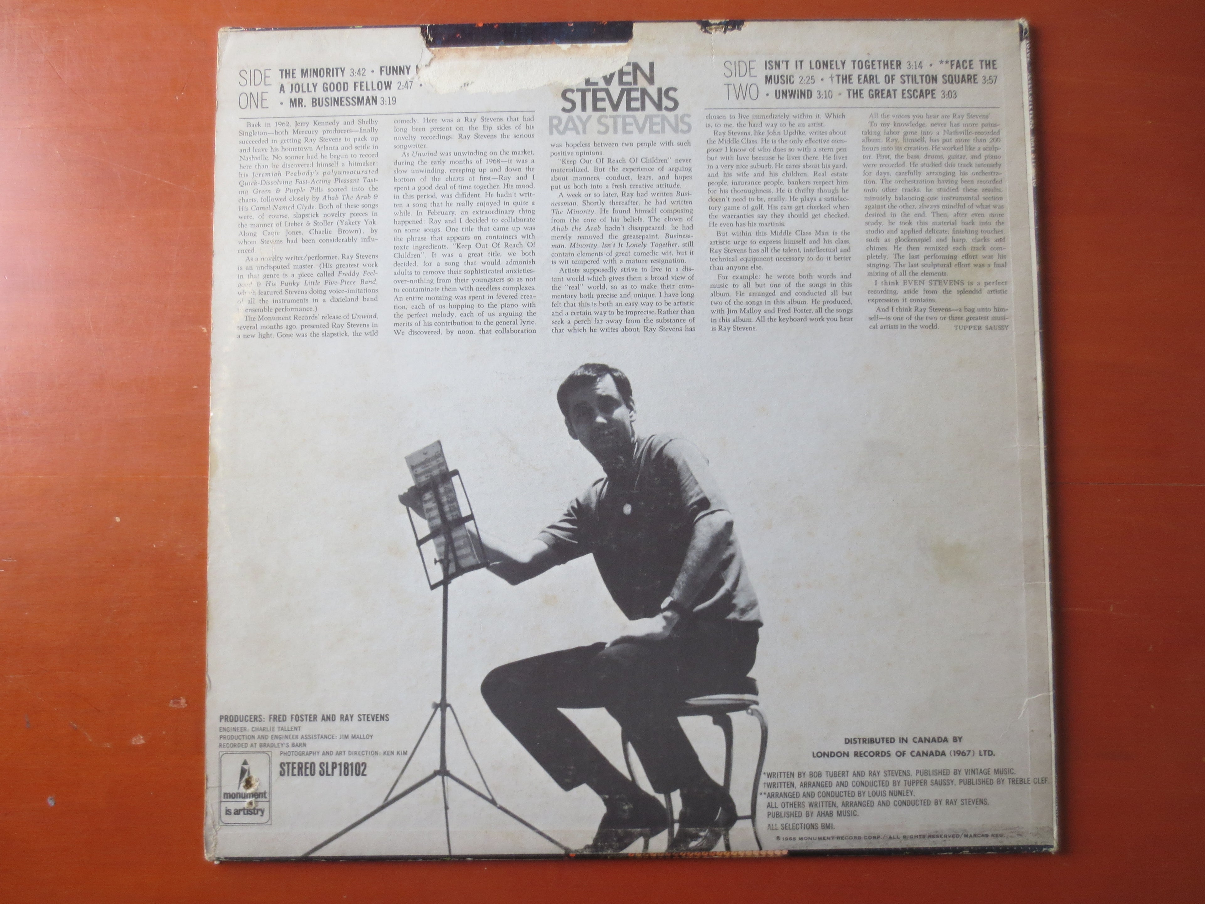 Ray Stevens – Even Stevens (1968) Vinyl LP