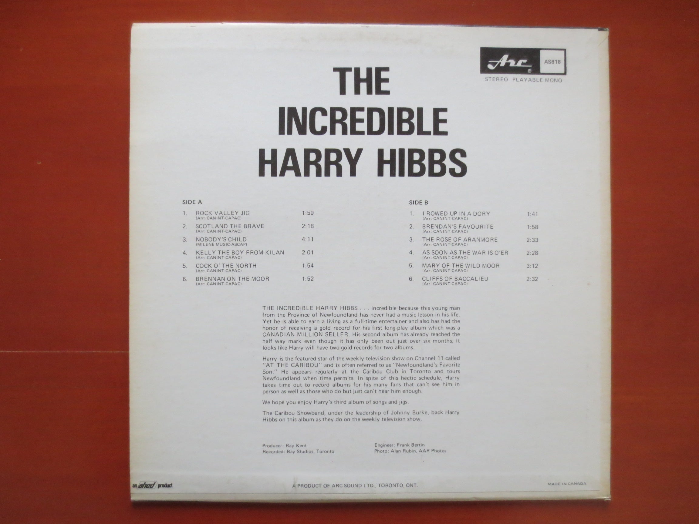 Harry Hibbs – Harry Hibbs (1969) Vinyl LP