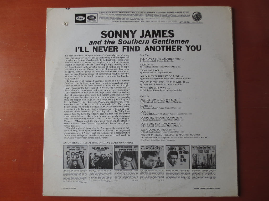 Sonny James – I'll Never Find Another You (1967) Vinyl LP