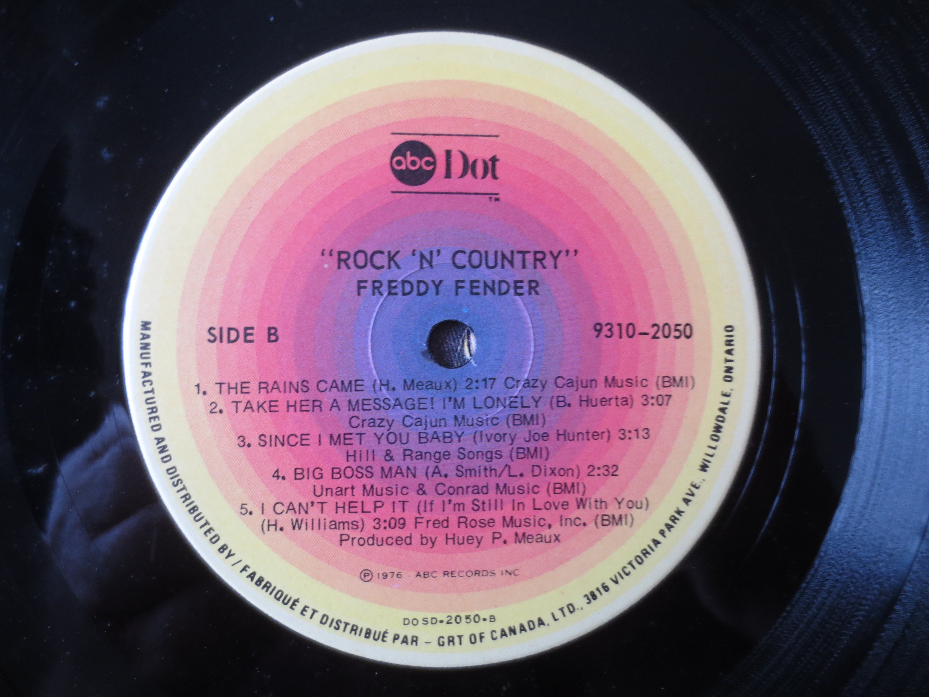 Freddy Fender – Rock 'N Country (1976) Vinyl LP