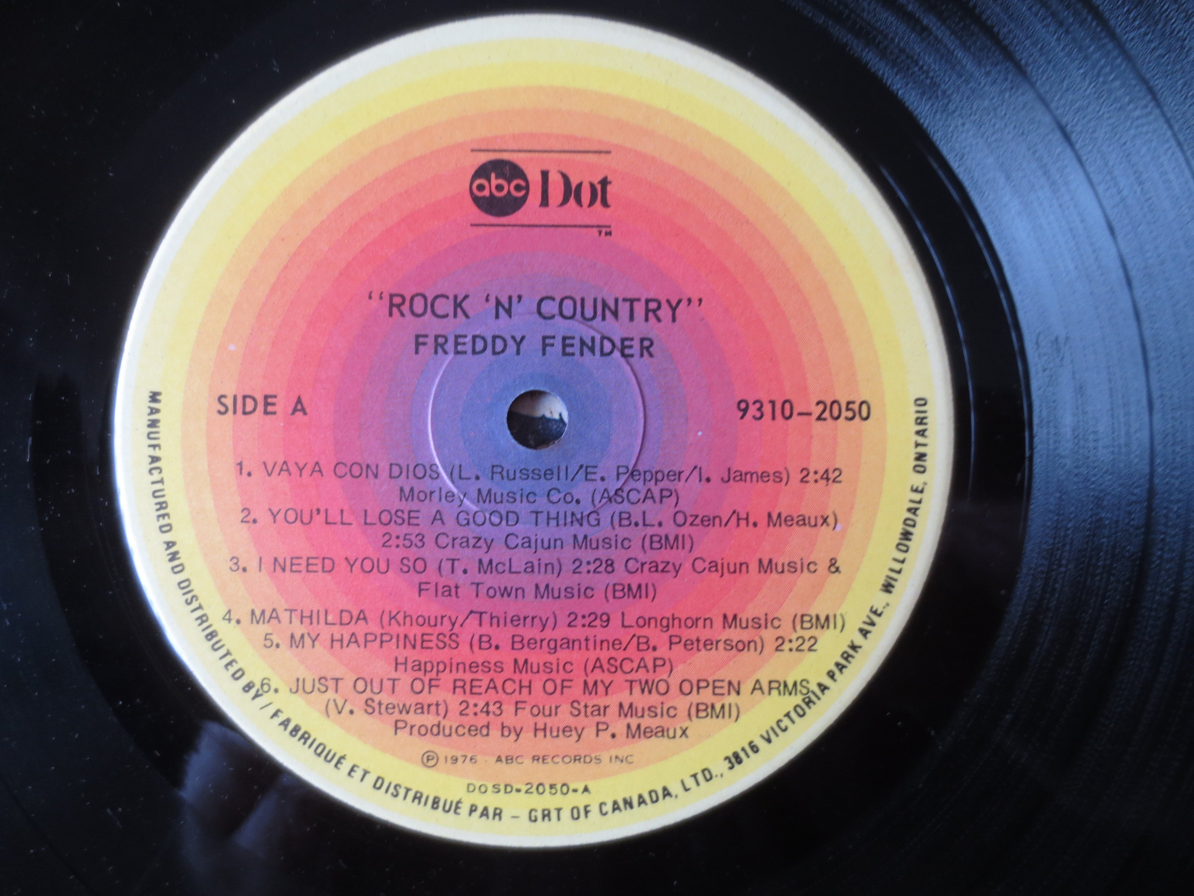 Freddy Fender – Rock 'N Country (1976) Vinyl LP