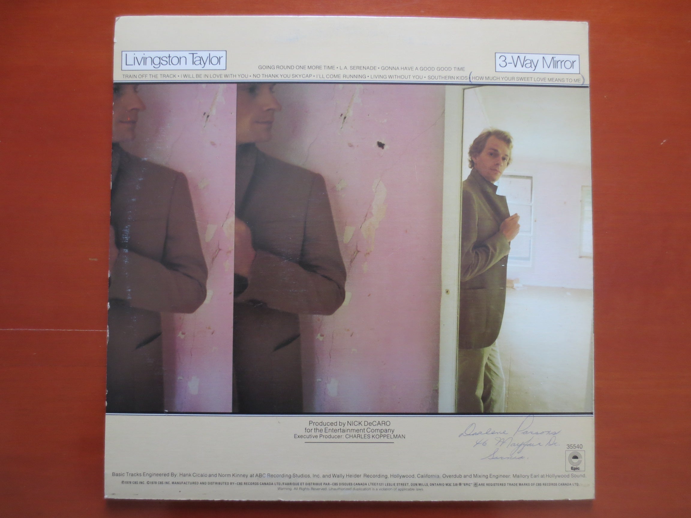 Livingston Taylor – 3-Way Mirror (1978) Vinyl LP