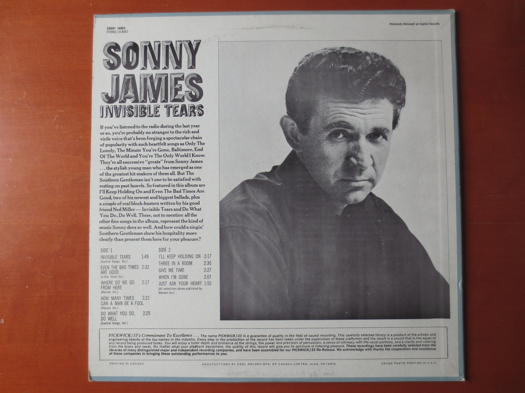 Sonny James – Invisible Tears (1969) Vinyl LP