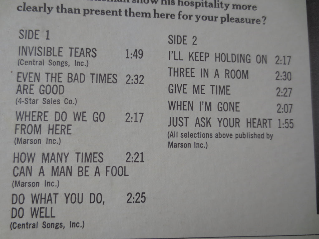Sonny James – Invisible Tears (1969) Vinyl LP