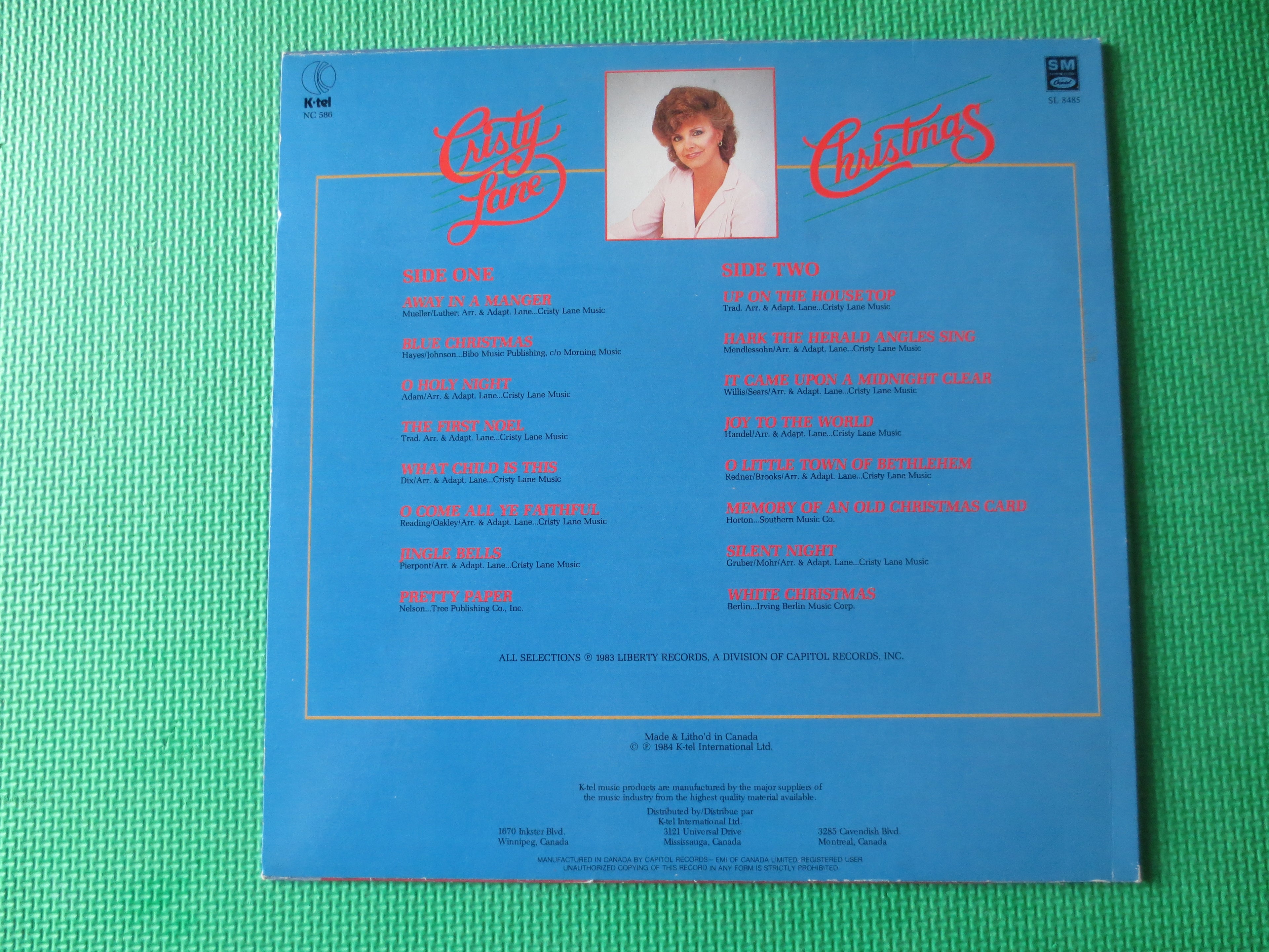 Cristy Lane – Christmas (K-Tel, 1984) Vinyl LP