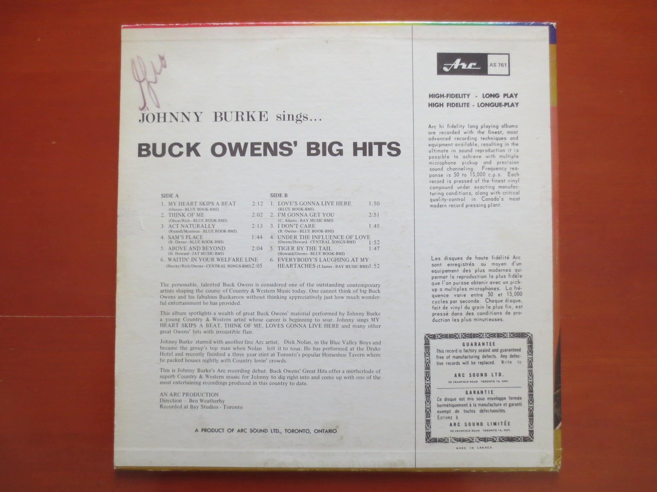 Johnny Burke – Johnny Burke (1968) Vinyl LP