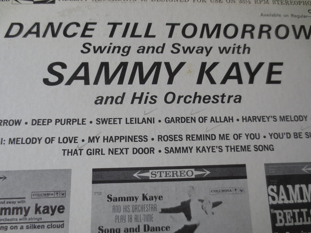 Sammy Kaye – Dance Till Tomorrow (1962) Vinyl LP