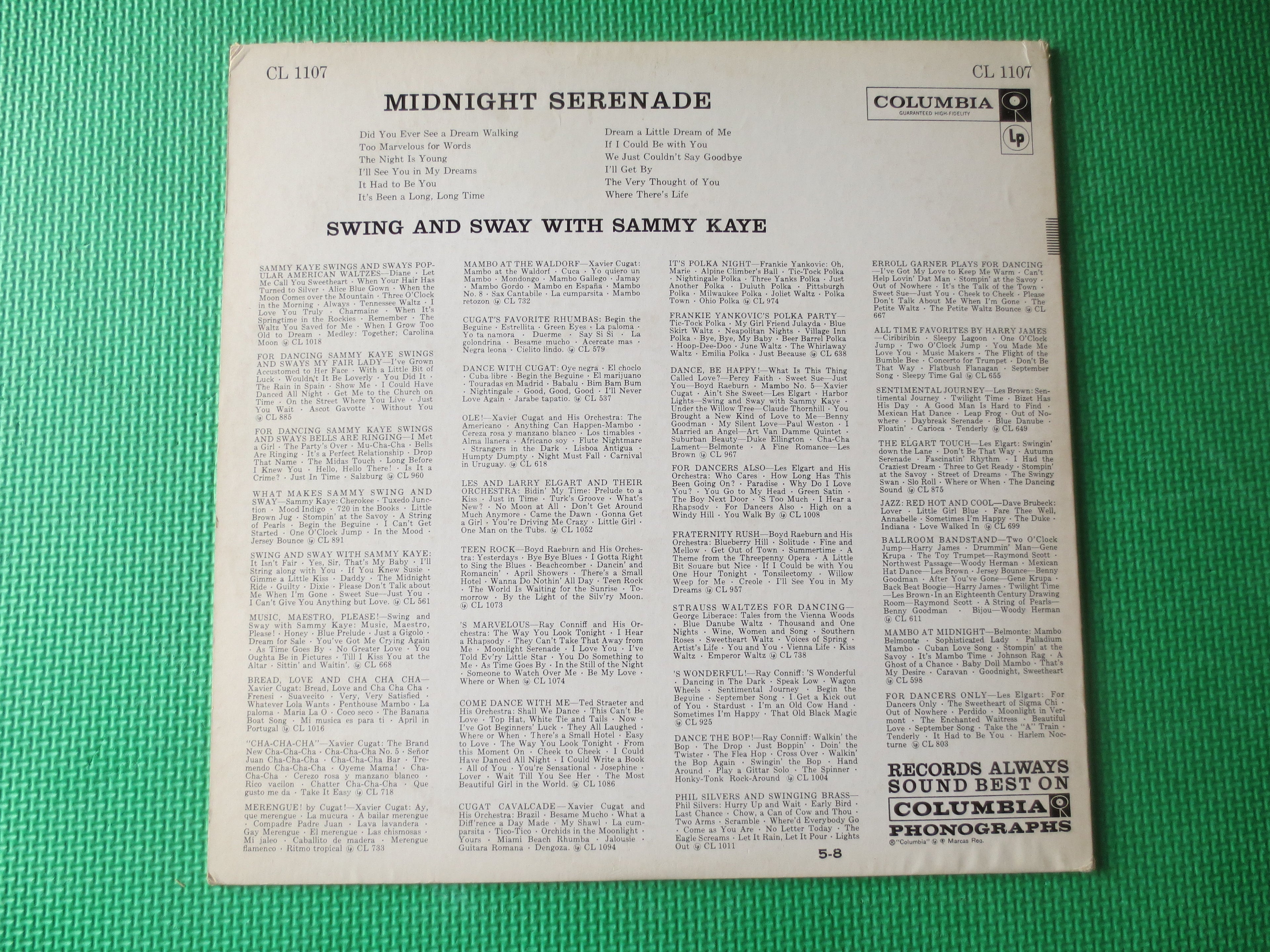 Sammy Kaye – Midnight Serenade (1958) Vinyl LP