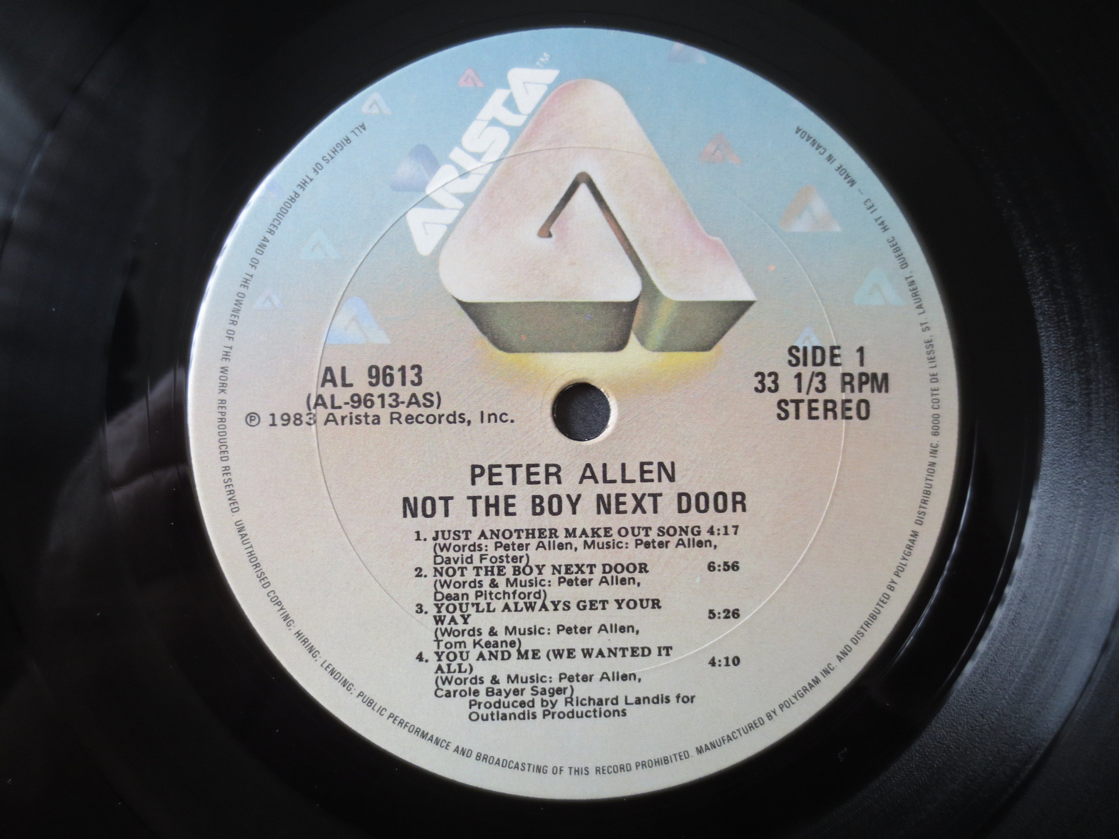 Peter Allen – Not the Boy Next Door (1983) Vinyl LP