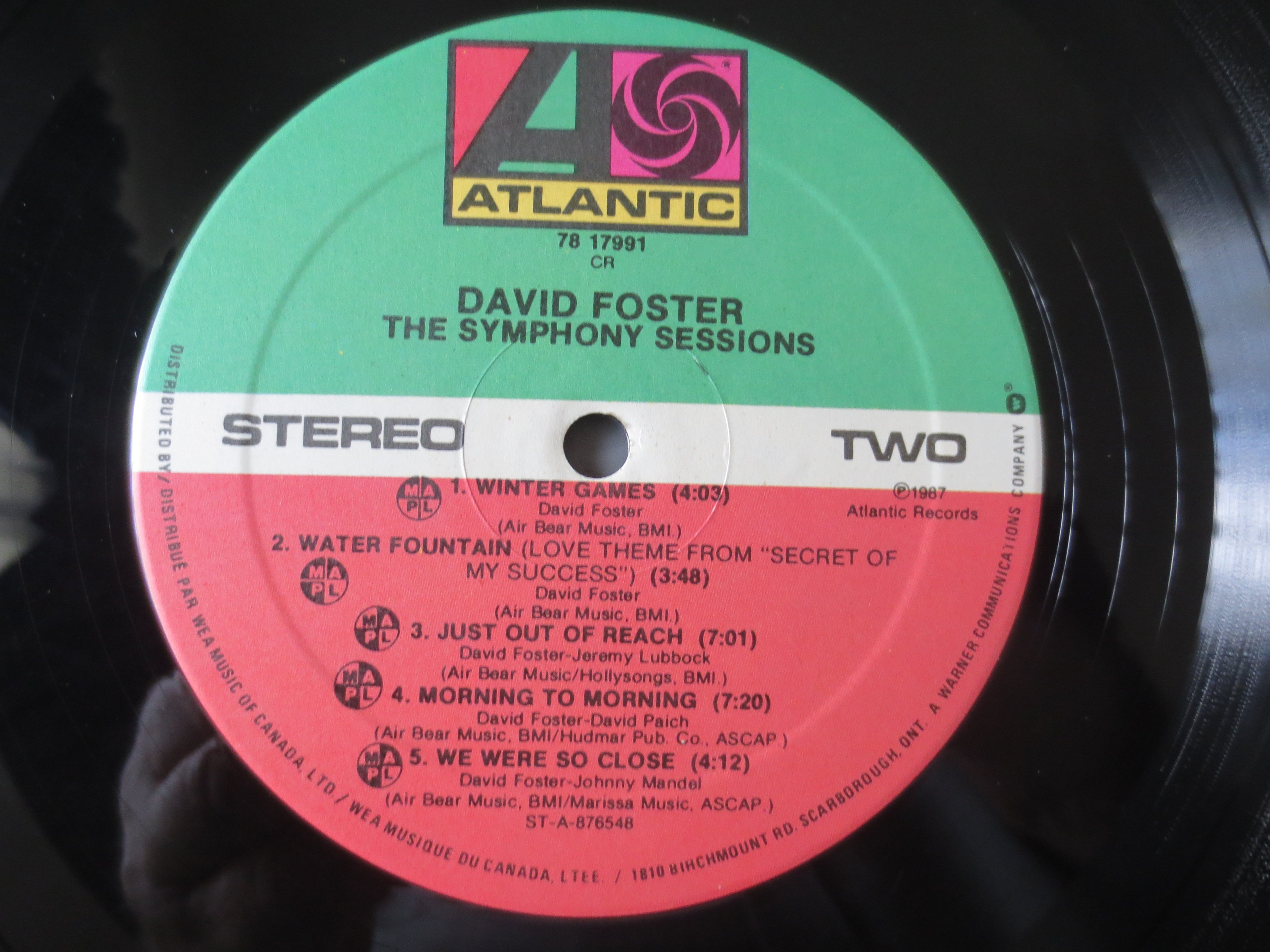 DAVID FOSTER, SYMPHONY Sessions, David Foster lps, Jazz Albums, Vintage Vinyl, Record Vinyl, Vinyl lps, lps, 1988 Records