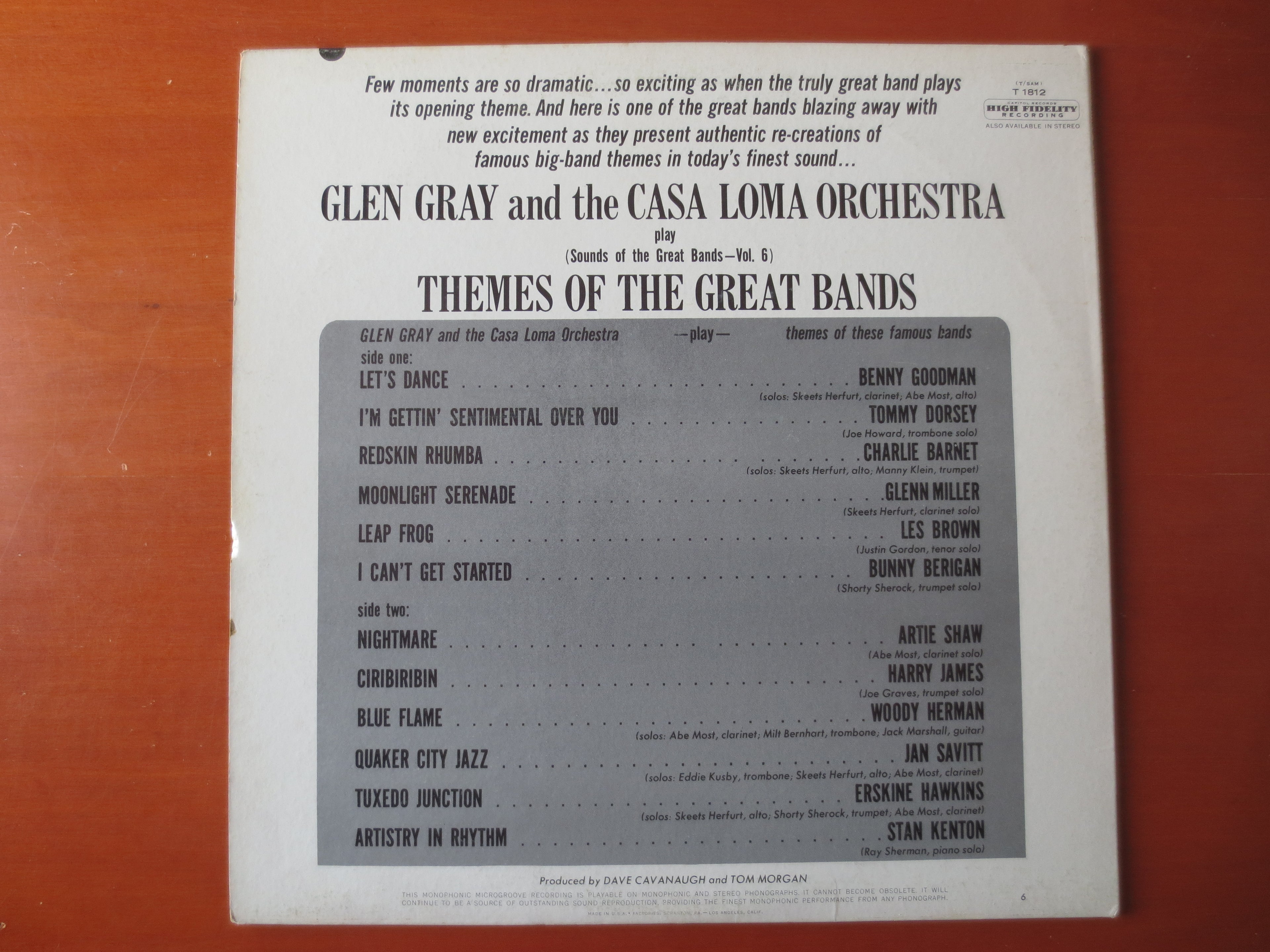 Glen Gray & the Casa Loma Orchestra (1963) Vinyl LP