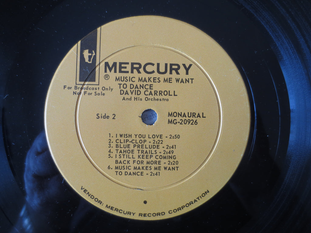 David Carroll and His Orchestra (1964) Vinyl LP