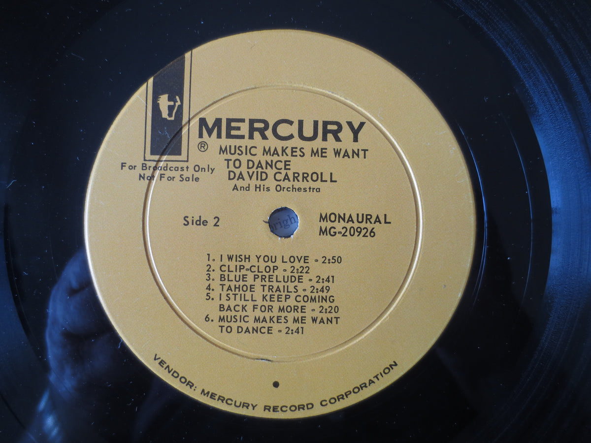 David Carroll and His Orchestra (1964) Vinyl LP