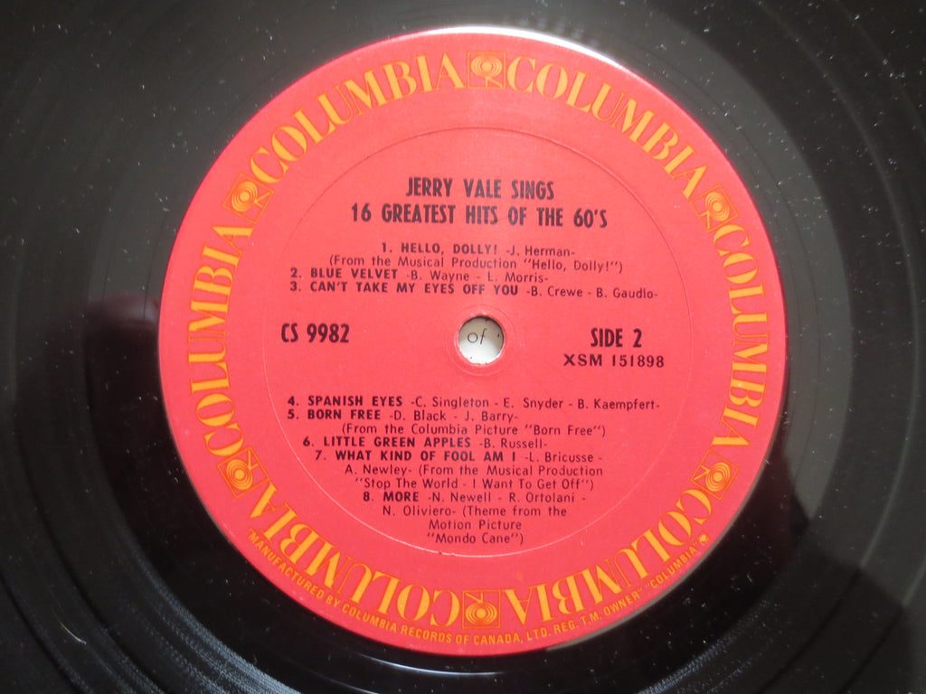 Jerry Vale – 16 Greatest Hits (1967) Vinyl LP