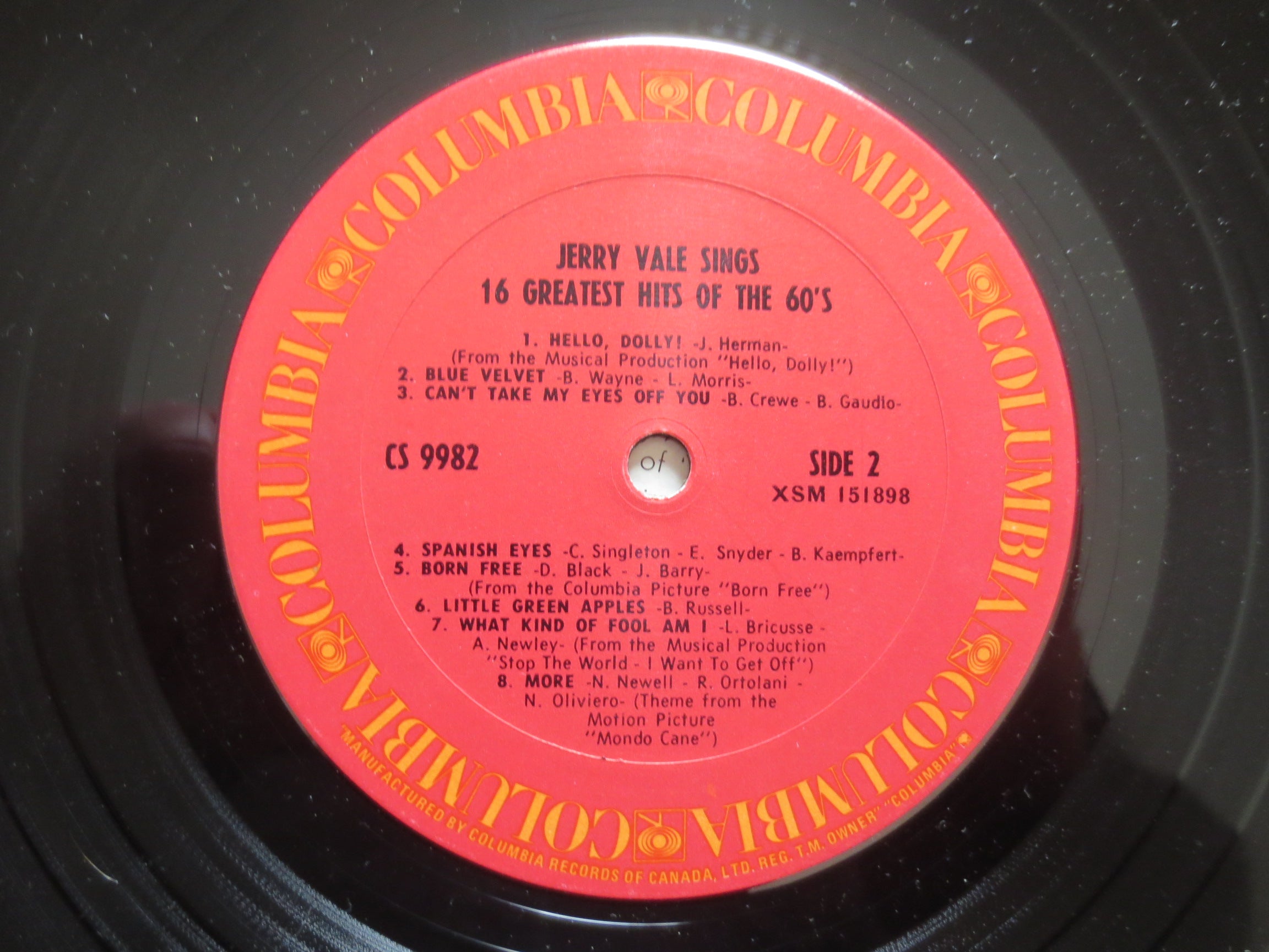 Jerry Vale – 16 Greatest Hits (1967) Vinyl LP