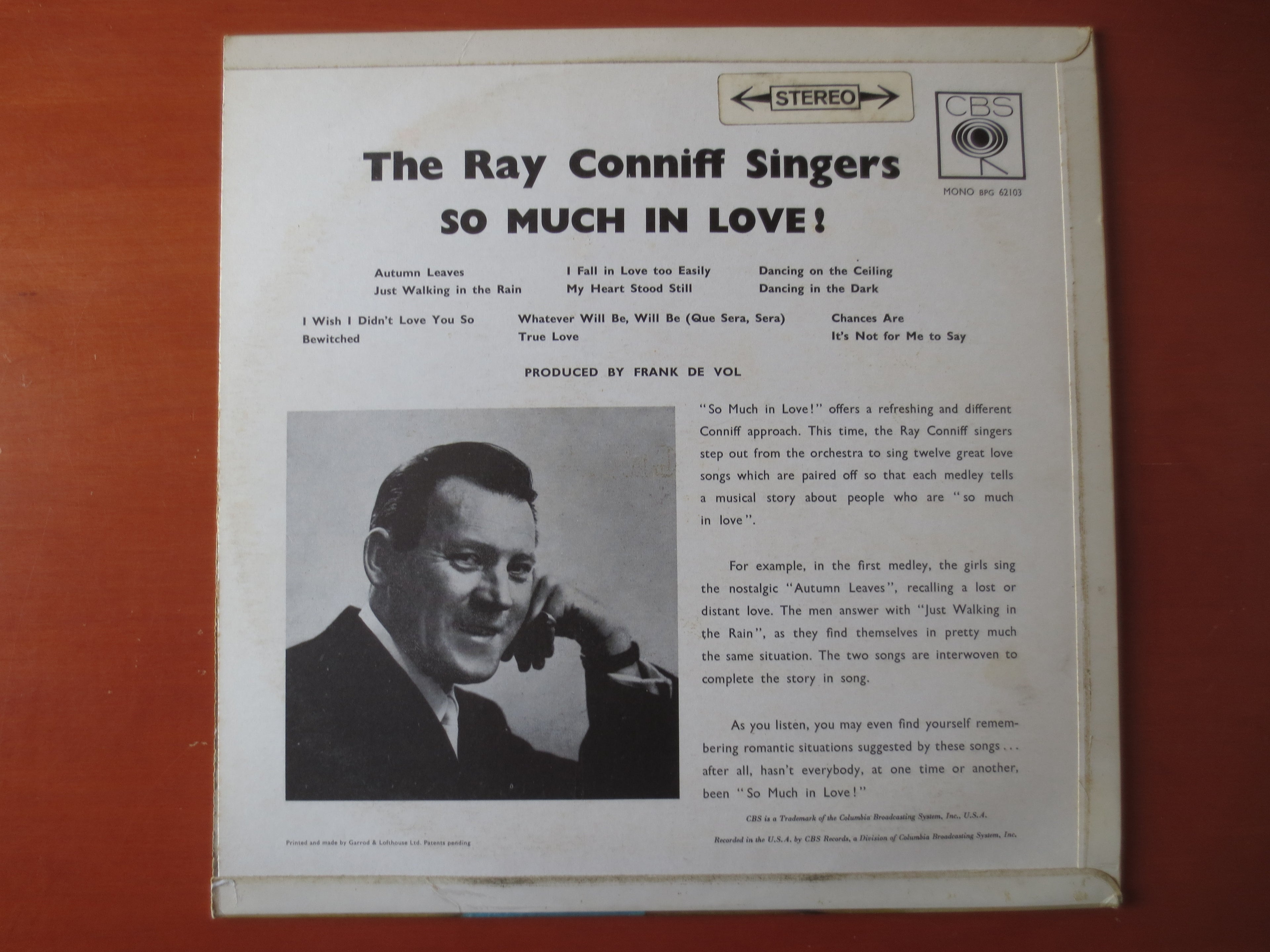 Ray Conniff – So Much in Love (1961) Vinyl LP