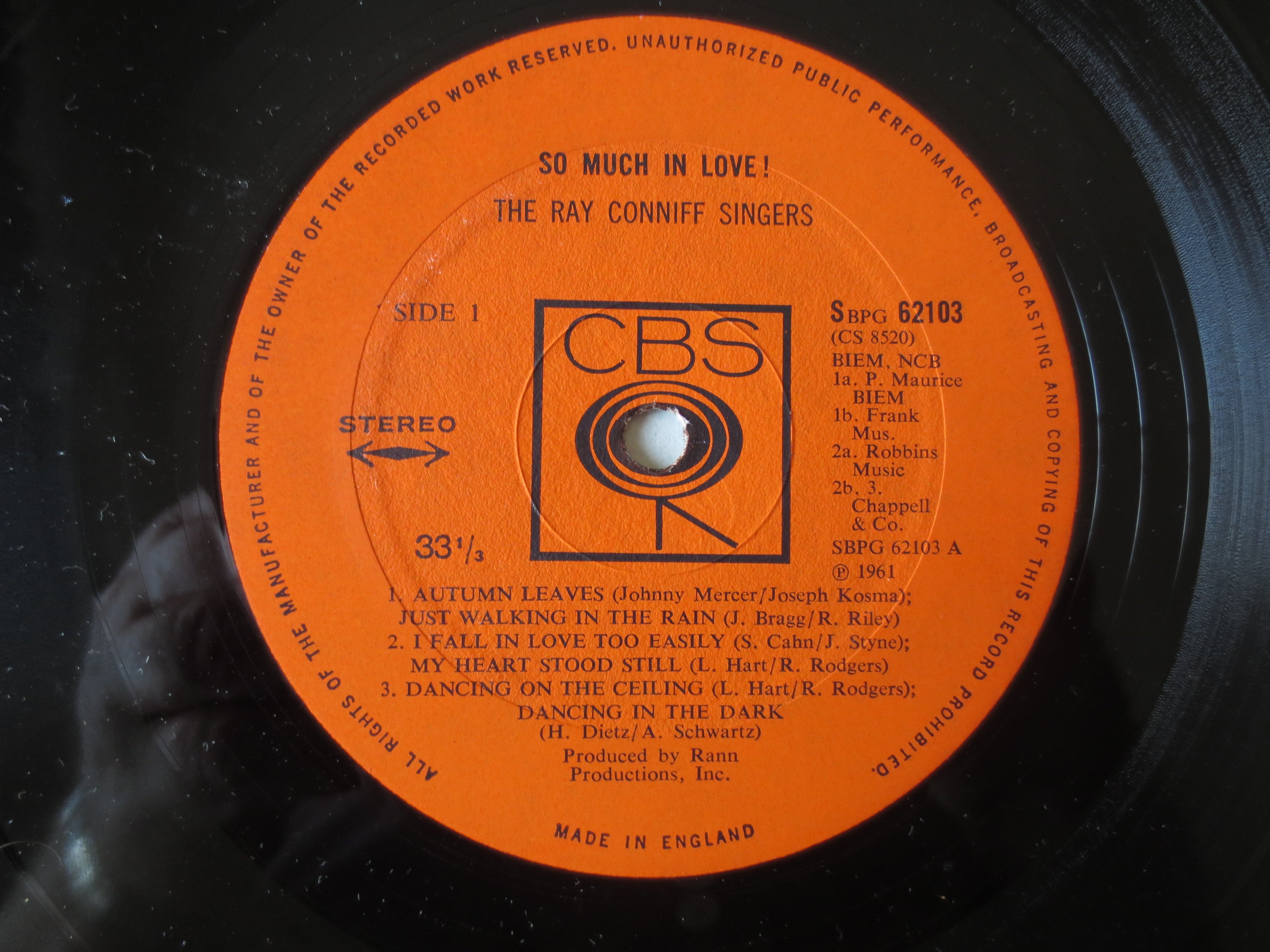 Ray Conniff – So Much in Love (1961) Vinyl LP
