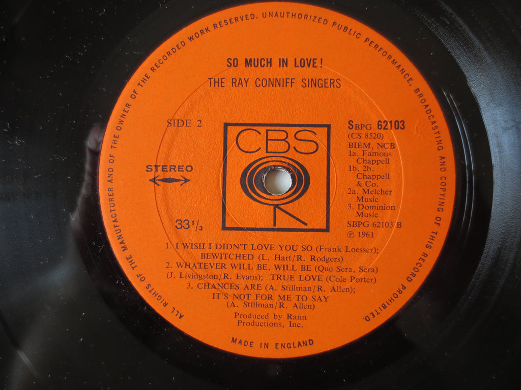 Ray Conniff – So Much in Love (1961) Vinyl LP
