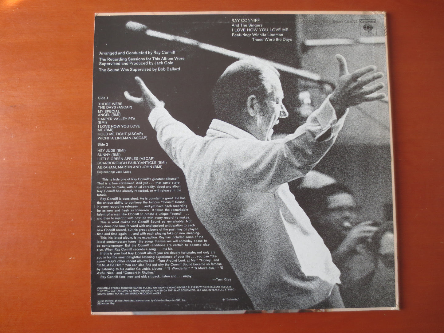RAY CONNIFF, I LOVE How You Love Me, Ray Conniff Records, Ray Conniff Albums, Ray Conniff Singers, Vinyl Lps, 1968 Records