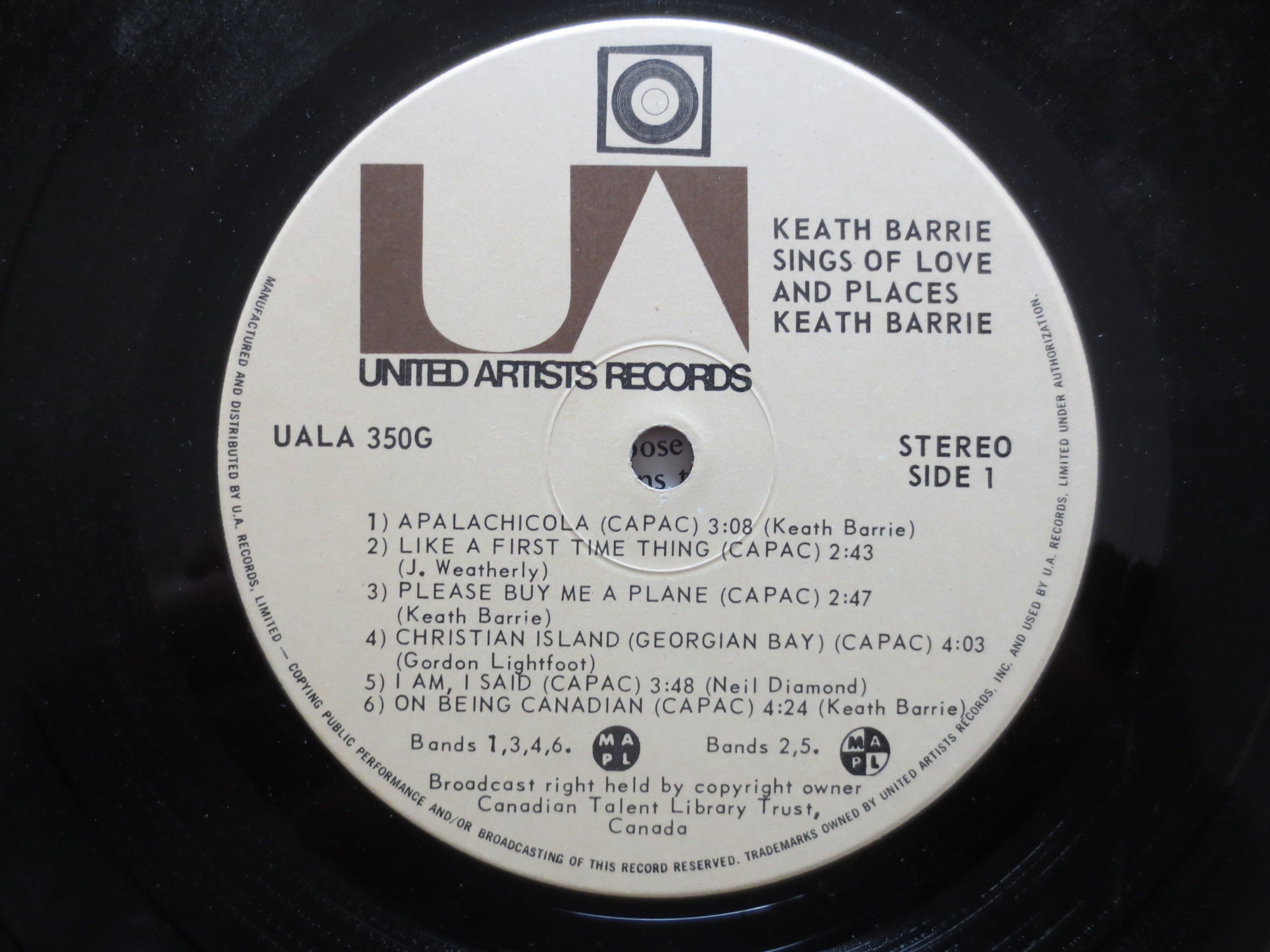 Keath Barrie – Sings of Love and Places (1974) Vinyl LP