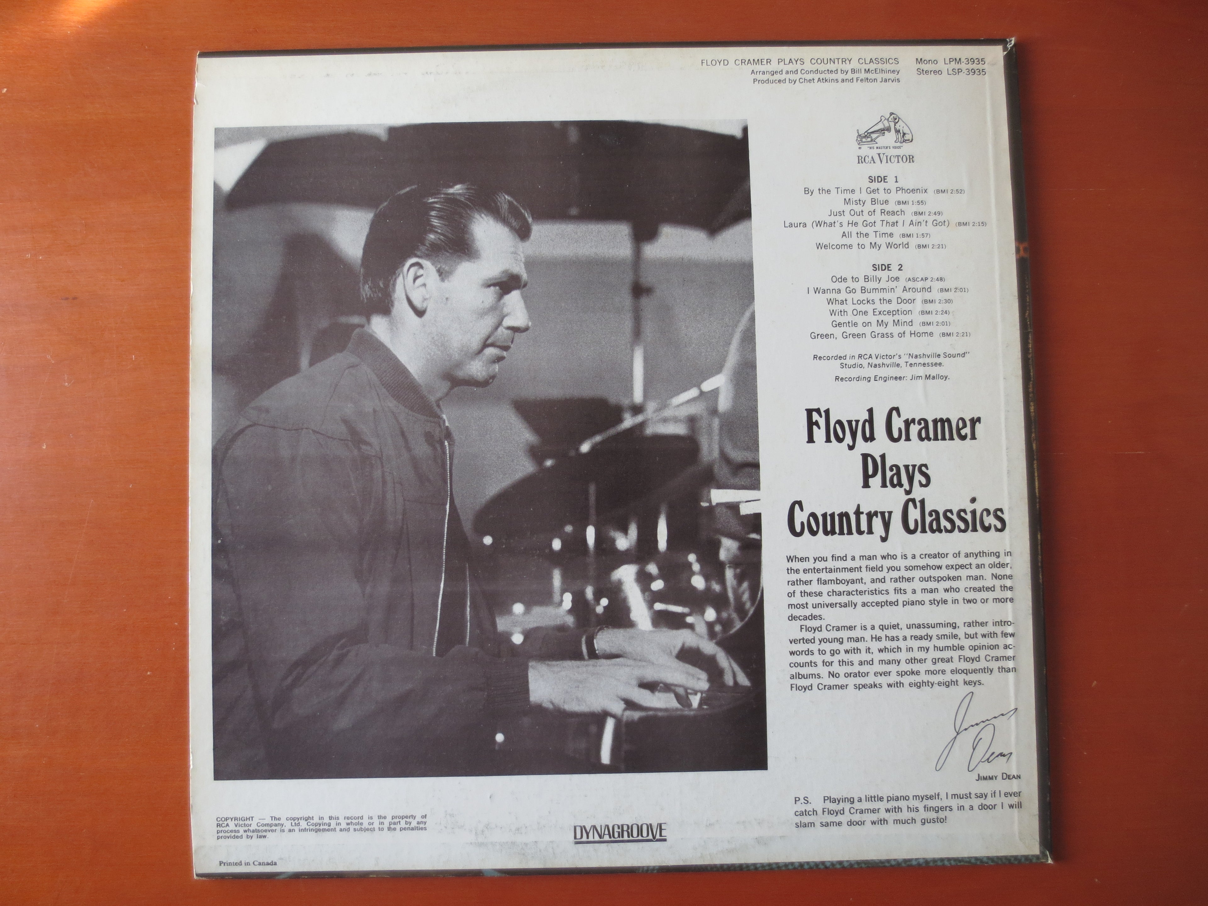 Floyd Cramer – Country Classics (1968) Vinyl LP