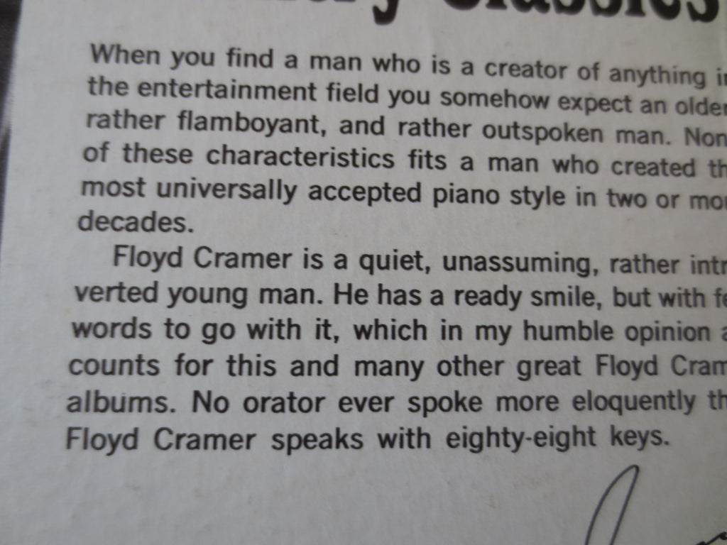 Floyd Cramer – Country Classics (1968) Vinyl LP