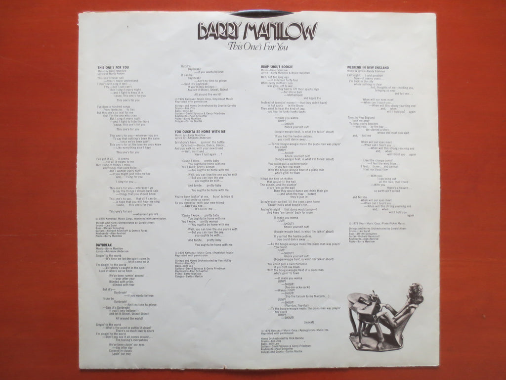 Barry Manilow – This One's for You (1976) Vinyl LP