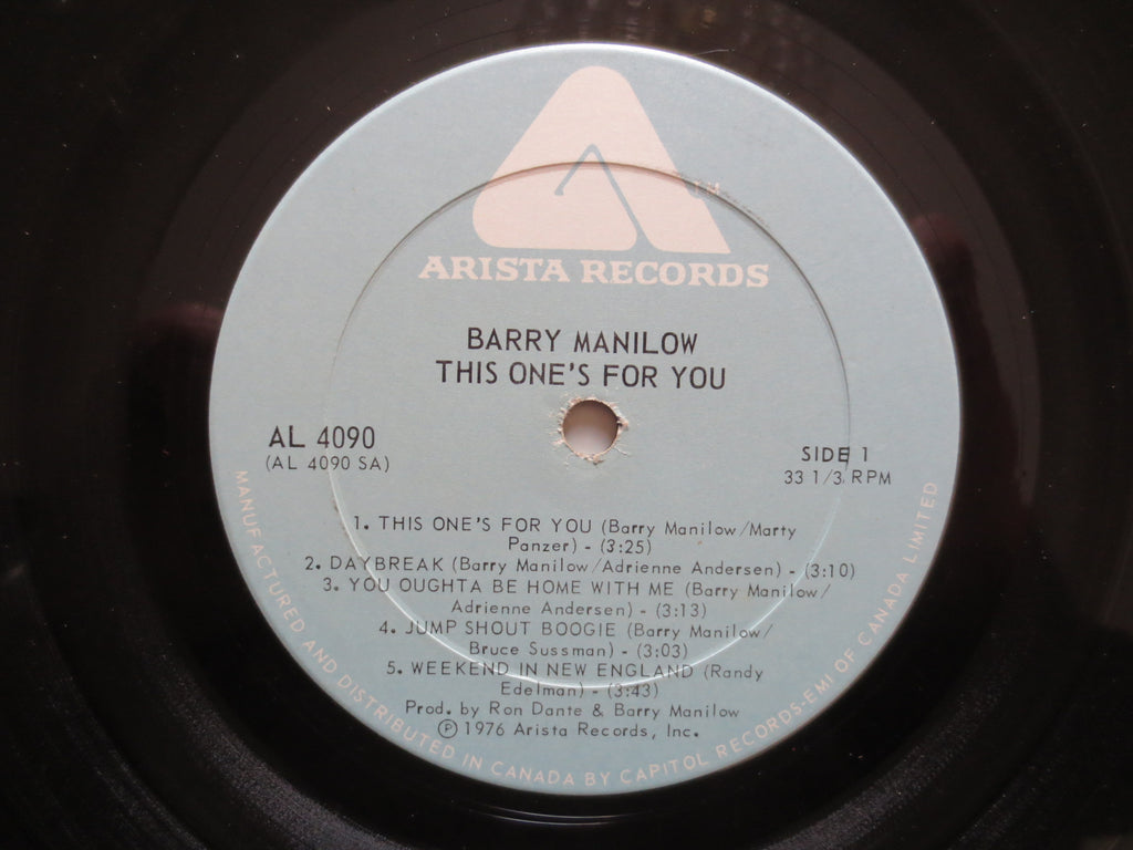 Barry Manilow – This One's for You (1976) Vinyl LP