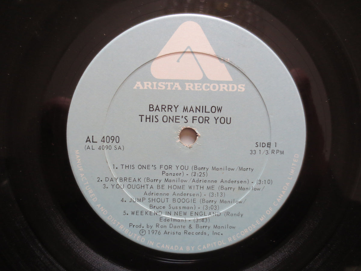 Barry Manilow – This One's for You (1976) Vinyl LP