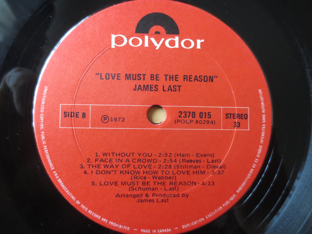 James Last – Love Must Be the Reason (1972) Vinyl LP