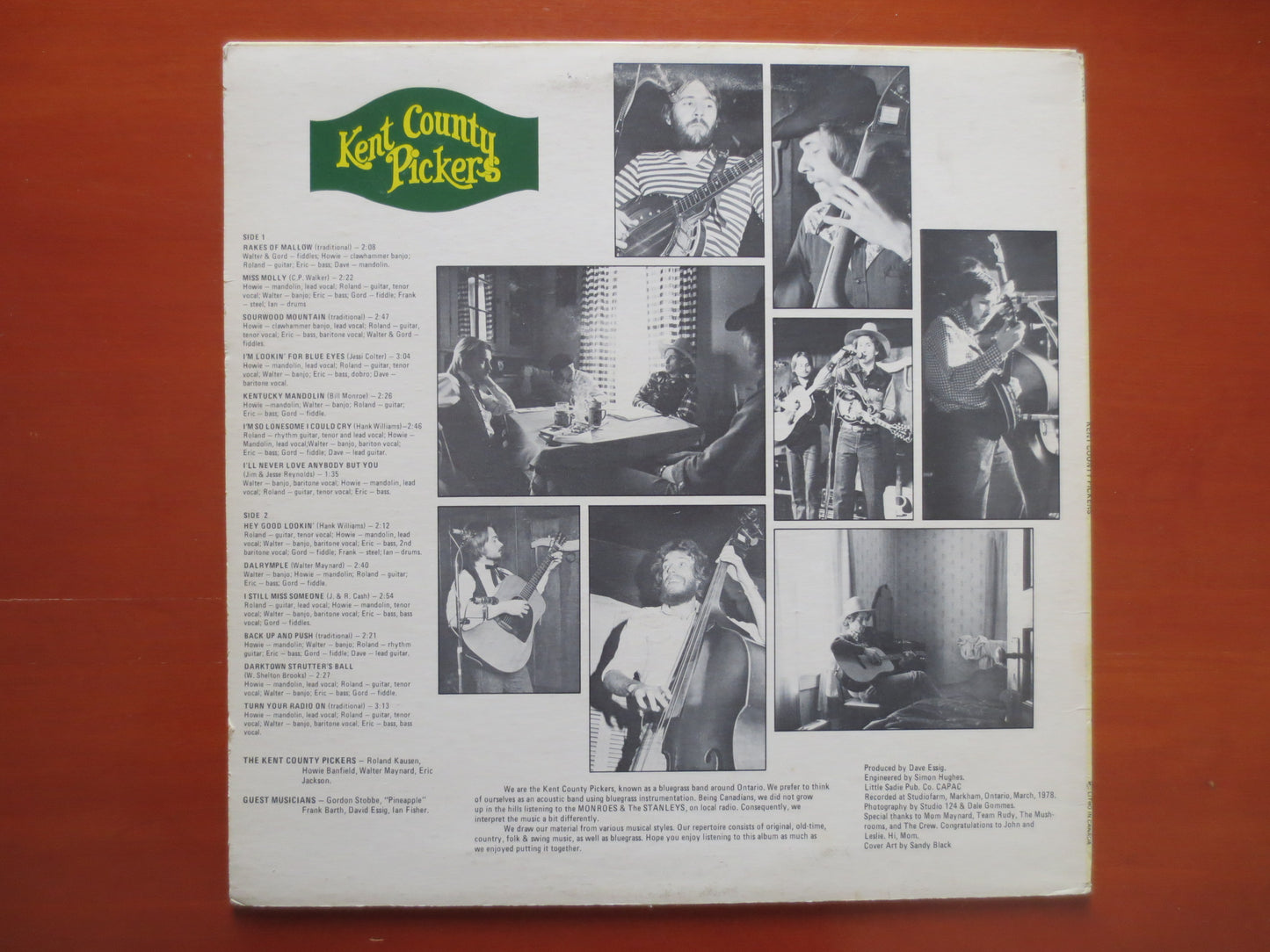 KENT COUNTY PICKERS, Bluegrass Album, Country Album, Country Record, Country Vinyl, Folk Record, Folk Album, 1978 Records
