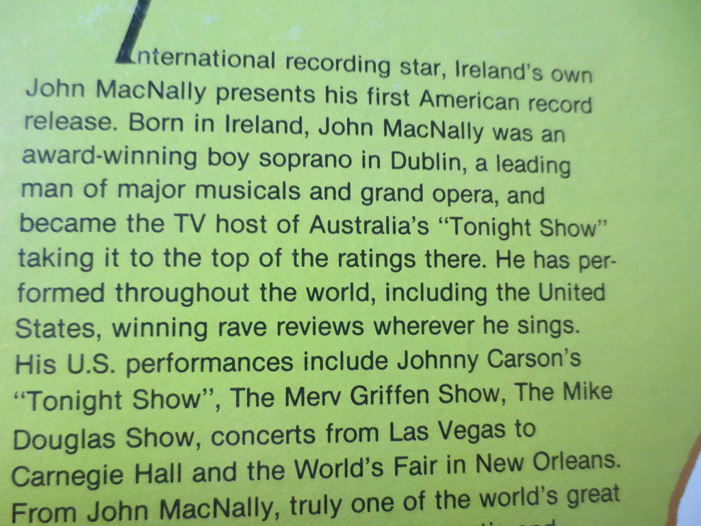 John MacNally – Ireland's John MacNally (1986) Vinyl 2xLP