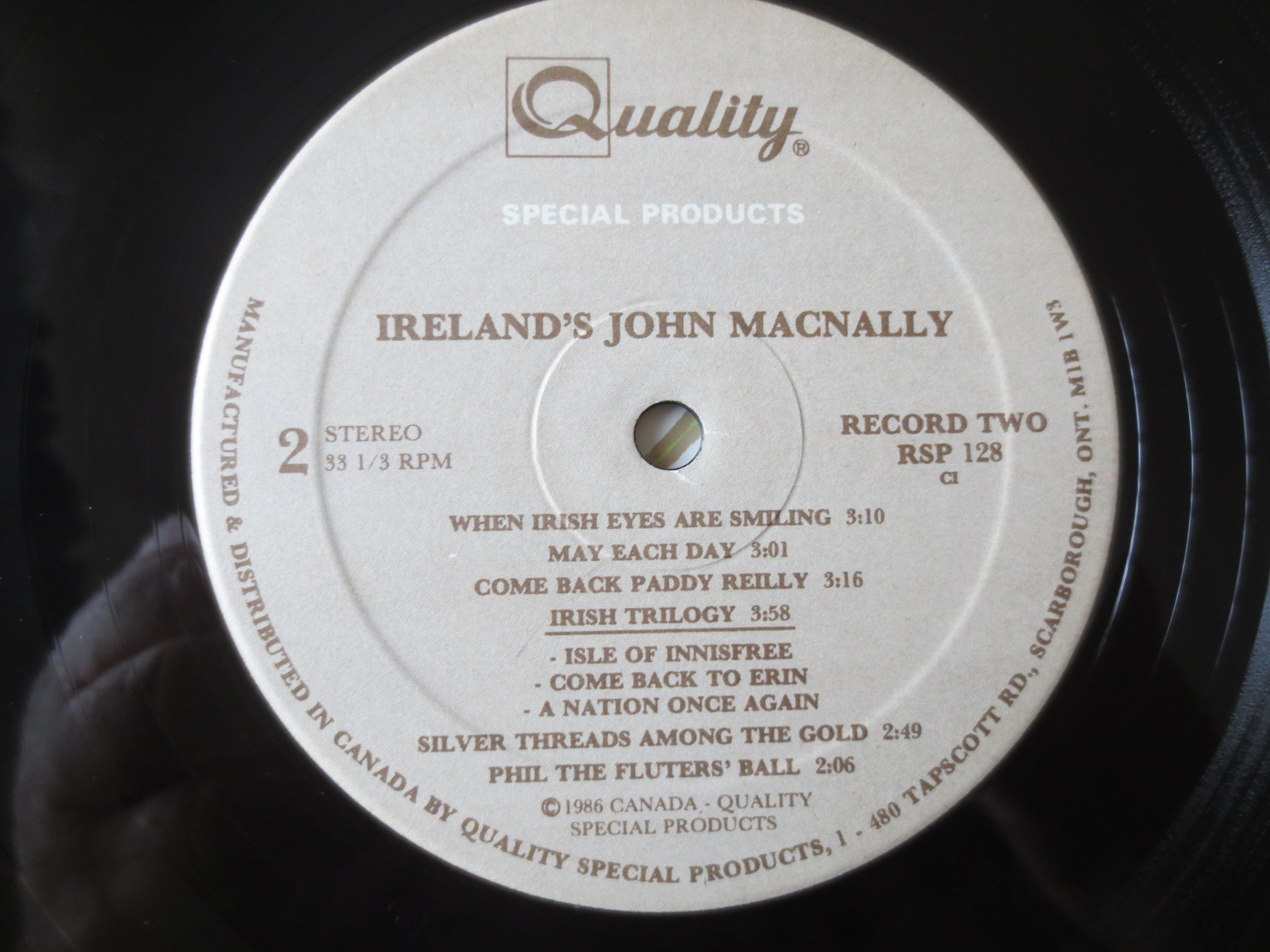 John MacNally – Ireland's John MacNally (1986) Vinyl 2xLP