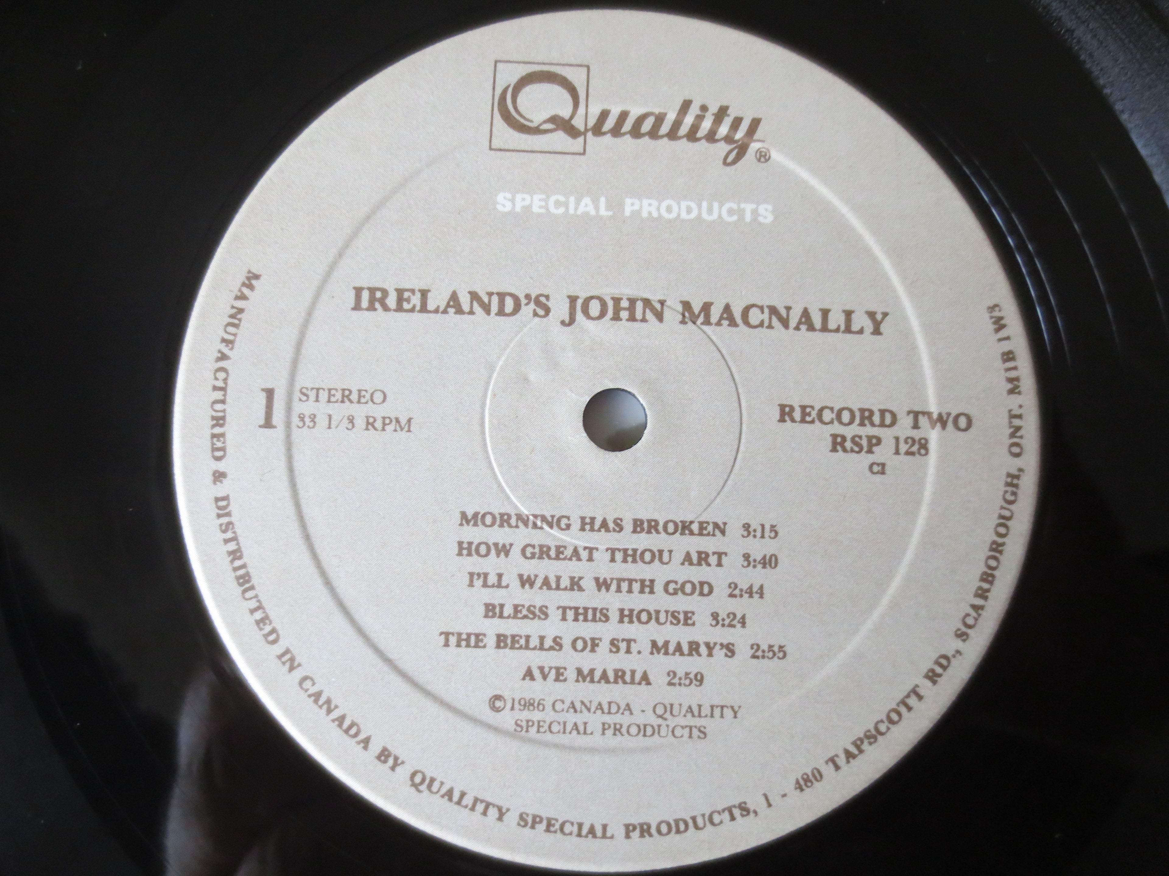 John MacNally – Ireland's John MacNally (1986) Vinyl 2xLP
