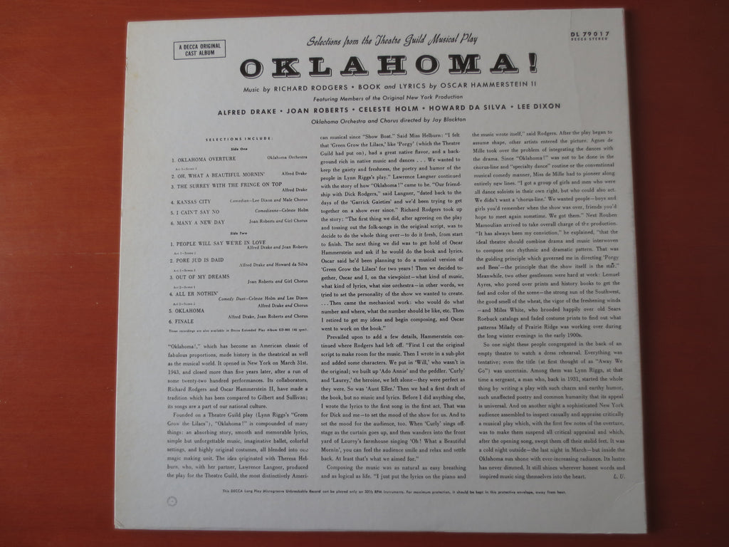 Oklahoma – Original Cast Soundtrack (1959) Vinyl LP