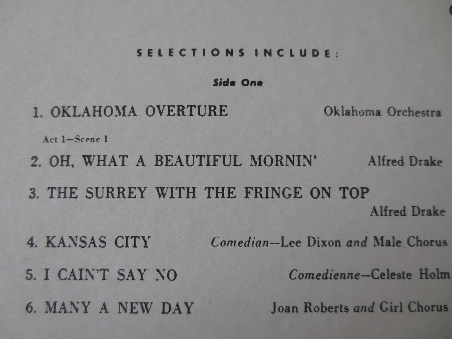 OKLAHOMA SOUNDTRACK, OKLAHOMA Album, Oklahoma Record, Oklahoma Lp, Vintage Vinyl, Movie Music, Theater Music, 1959 Records