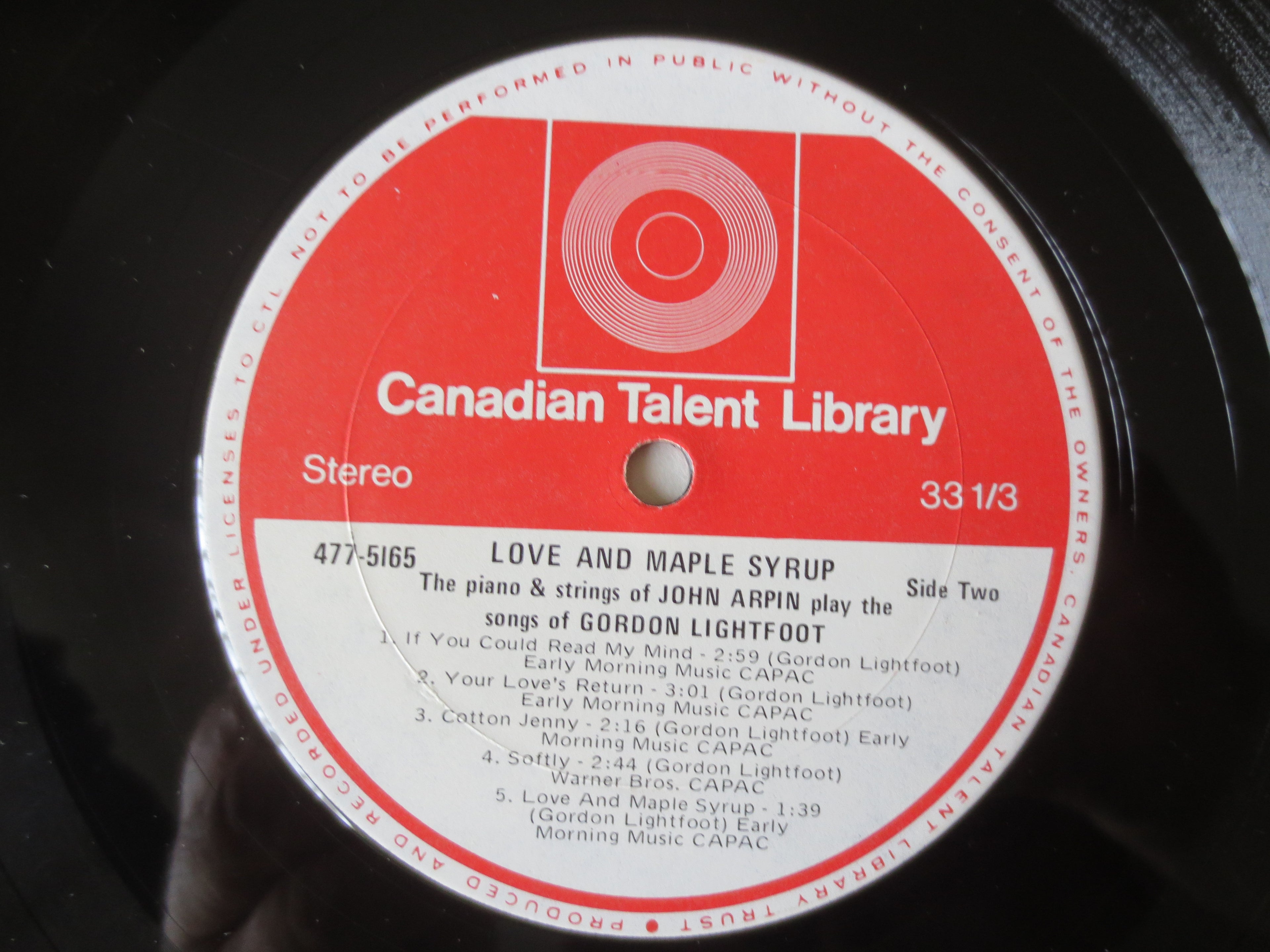 JOHN ARPIN, Plays LIGHTFOOT, Jazz Records, Vinyl lp, John Arpin Record, John Arpin Albums, John Arpin lp, lps, 1972 Records