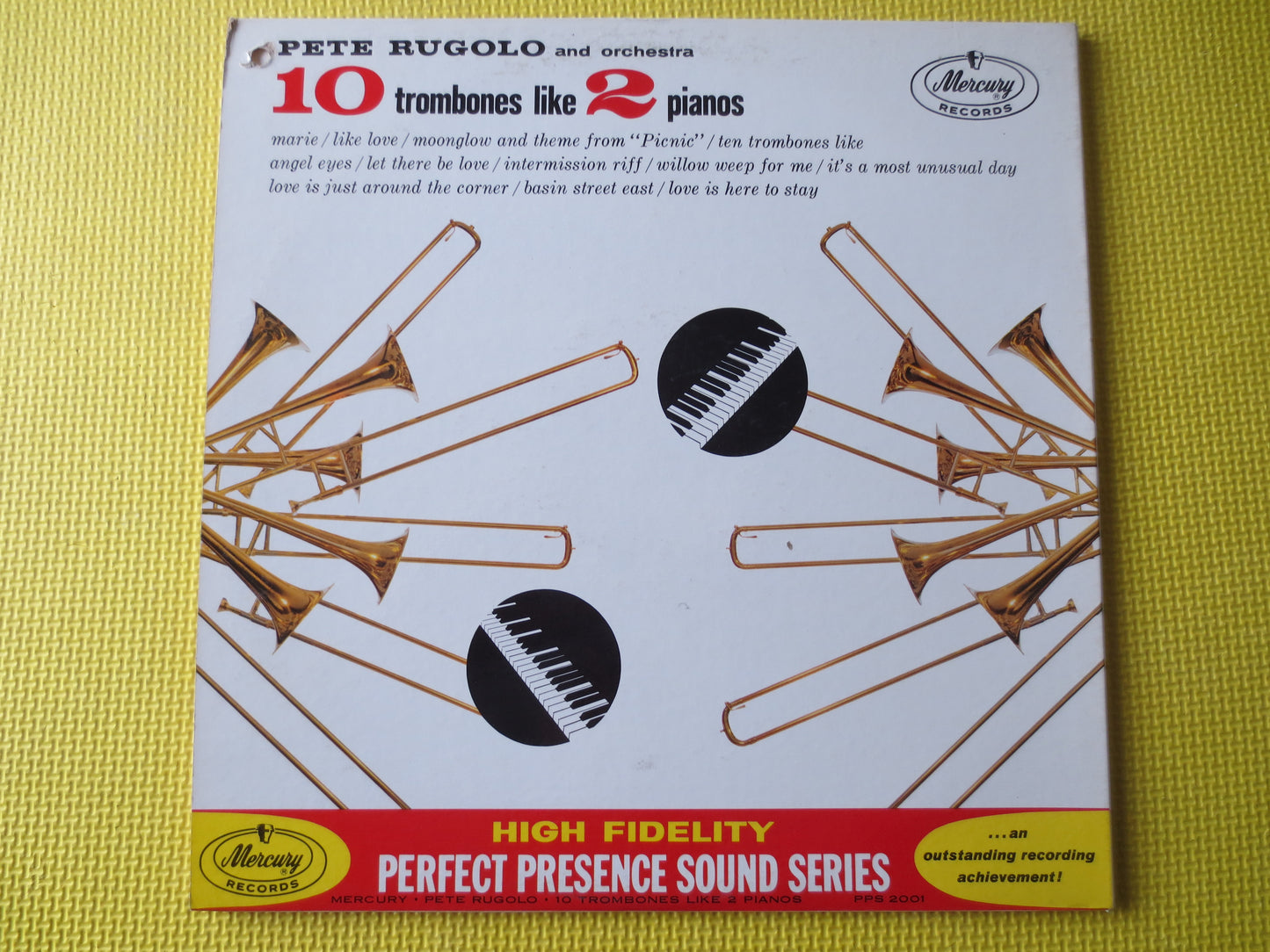 PETE RUGOLO, 10 TROMBONES, 2 Pianos, Jazz Record, Jazz Album, Vinyl Lp, Pete Rugolo Record, Pete Rugolo lps, 1974 Records