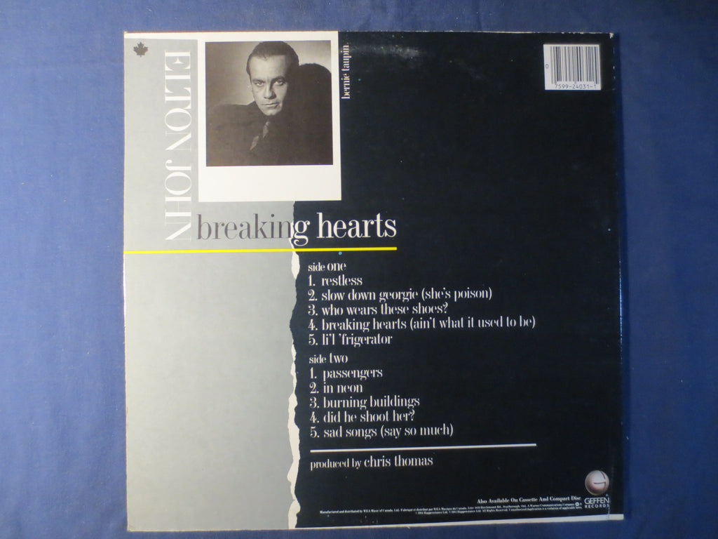 Elton John – Breaking Hearts (1984) Vinyl LP